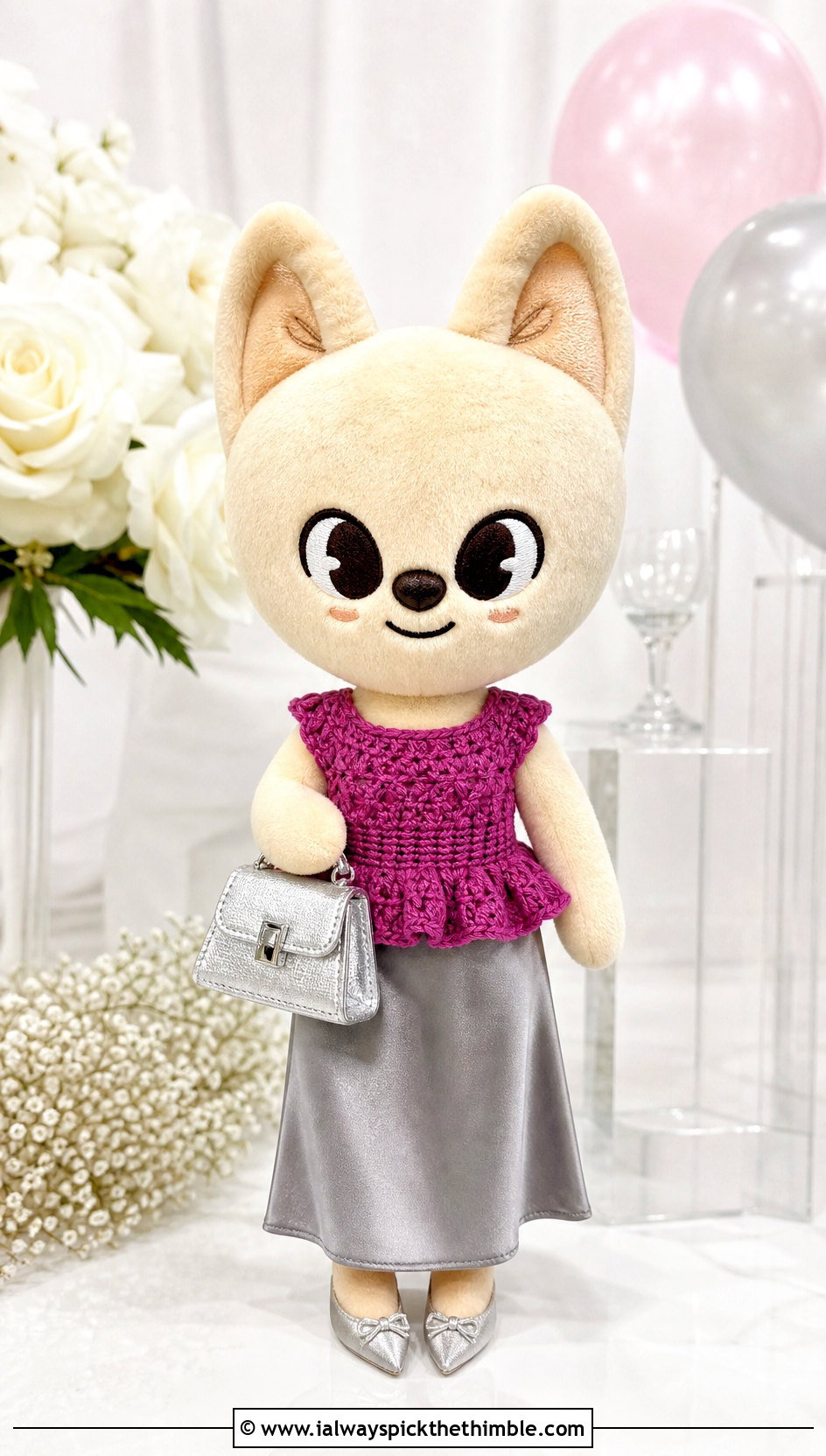 Crochet SKZOO Peplum Top With Satin Skirt - 25 skzoo crochet clothes and outfit ideas