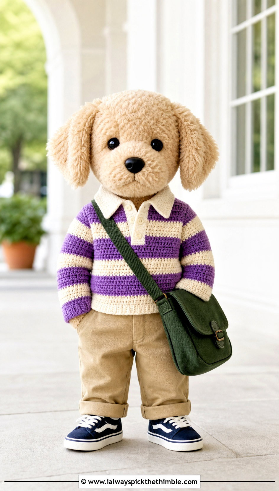 Crochet SKZOO Rugby Shirt With Chino Pants - 20 Crochet Skzoo Clothes and outfit ideas