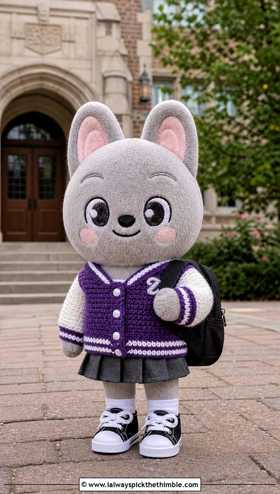 Crochet SKZOO Varsity Jacket With Pleated Skirt - 25 skzoo crochet clothes and outfit ideas