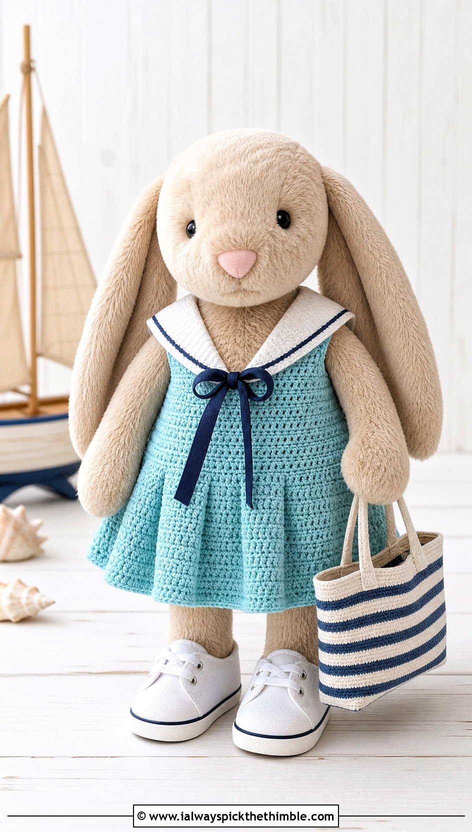 Crochet Sailor Dress With Canvas Shoes - 25 crochet jellycat clothes and outfit ideas