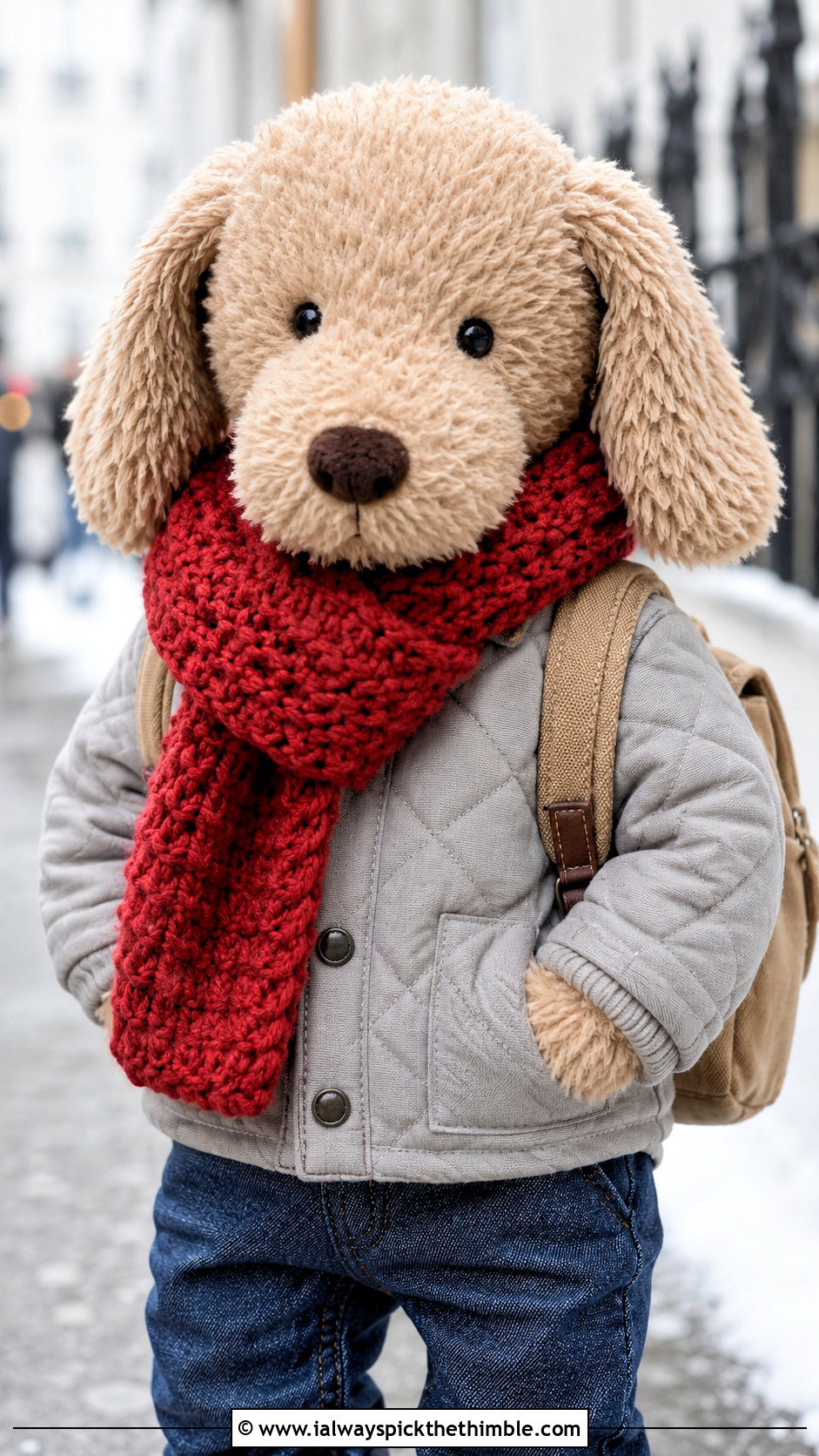 Crochet Scarf With Quilted Jacket And Jeans - 25 crochet jellycat clothes and outfit ideas