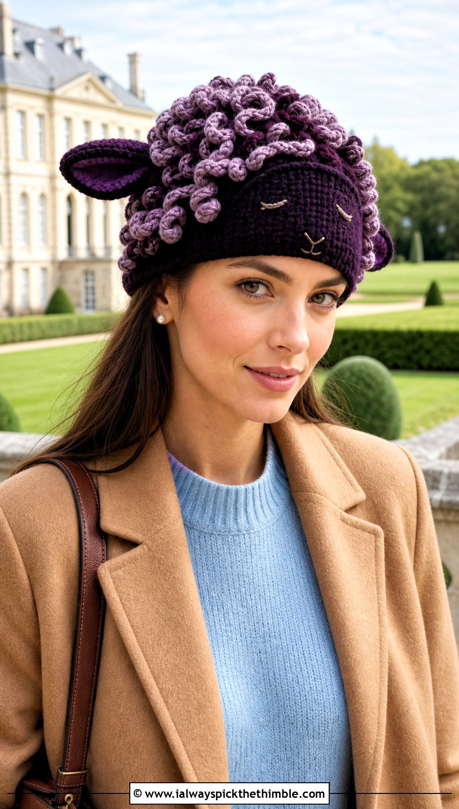 Crochet Sheep Hat With Old Money Outfit - 20 Crochet Character Hat outfit ideas