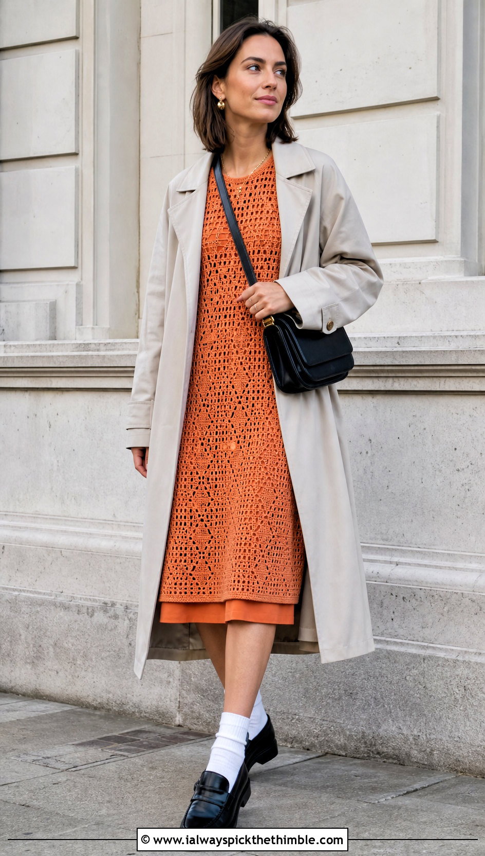 Crochet Shift Dress With Loafers - 15 Diy Crochet Dress Ideas