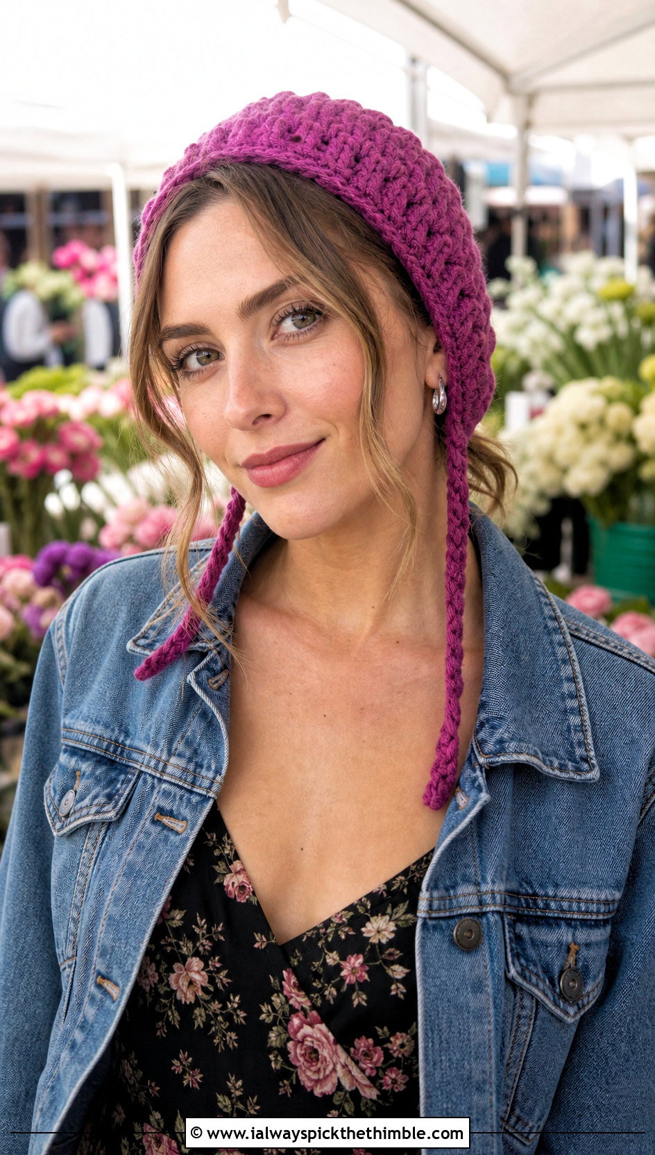 Crochet Short Row Bonnet Hat With Prairie Dress - 20 Crochet Short Rows Hat outfit ideas