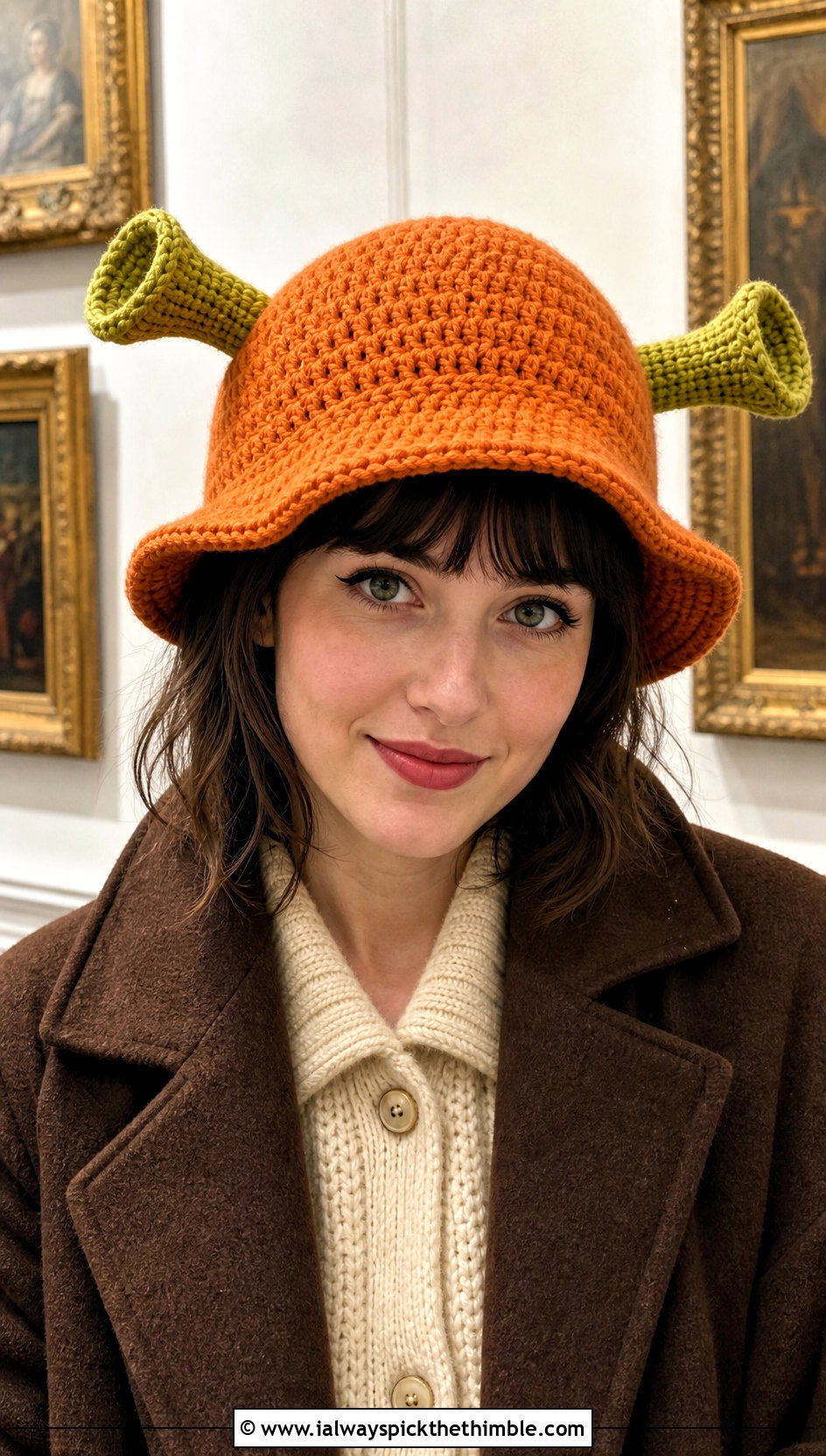 Crochet Shrek Cloche Hat With Midi Skirt - 25 crochet shrek hat outfit ideas
