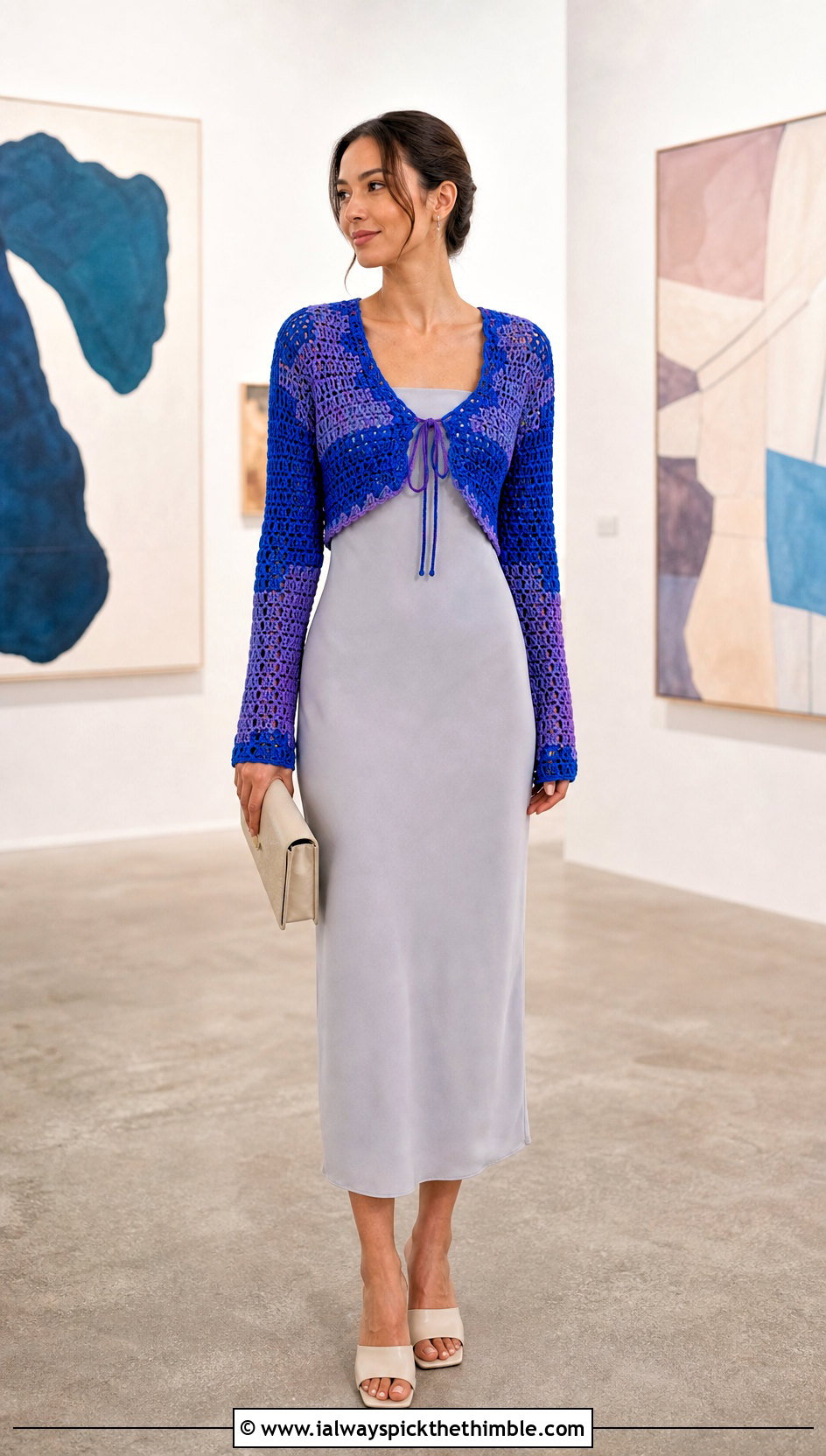 Crochet Shrug Top With Column Dress - 20 jaded london crochet top outfit ideas