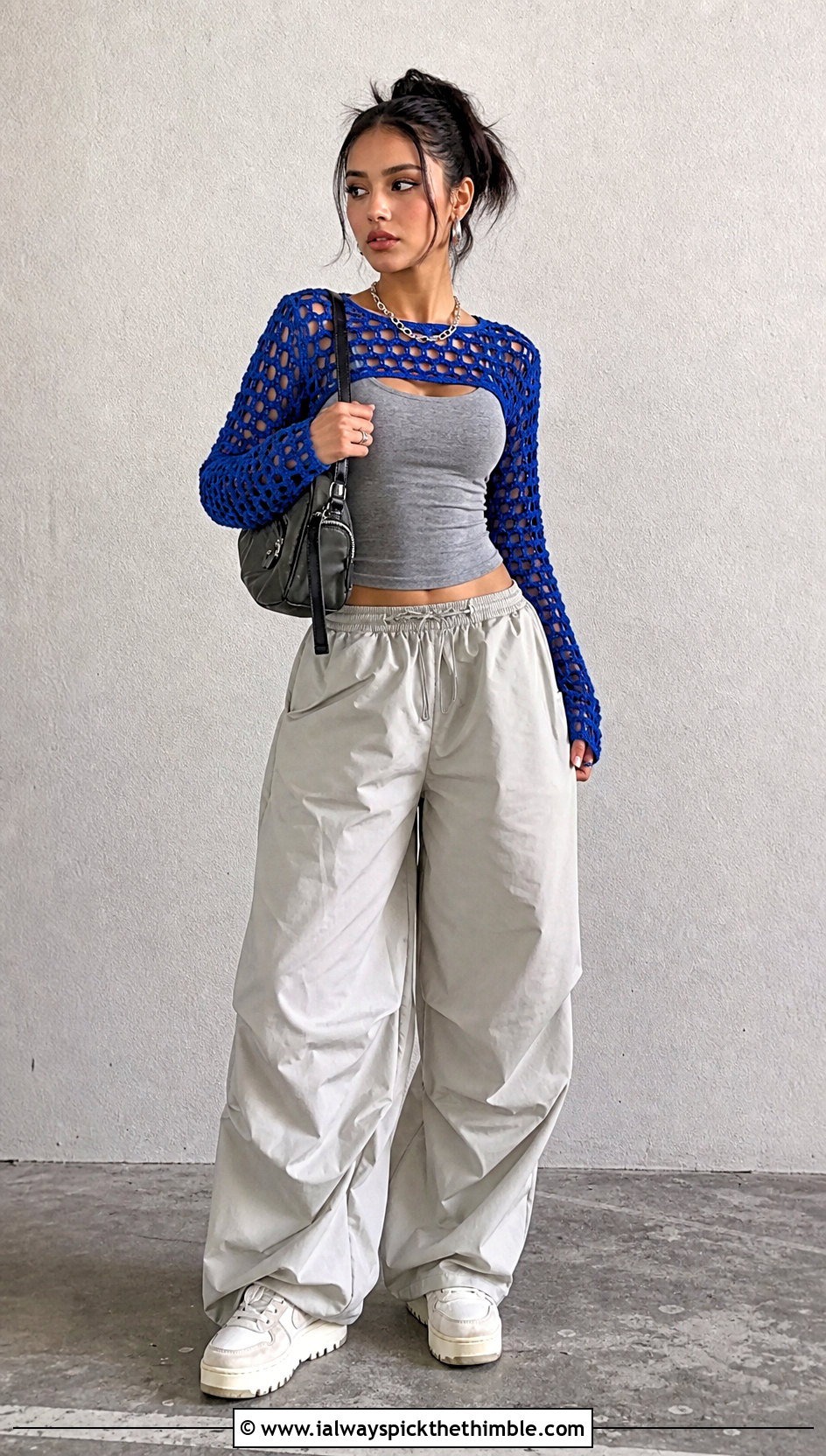 Crochet Shrug With Tank Top And Parachute Pants - 25 diy crochet clothes and outfit ideas