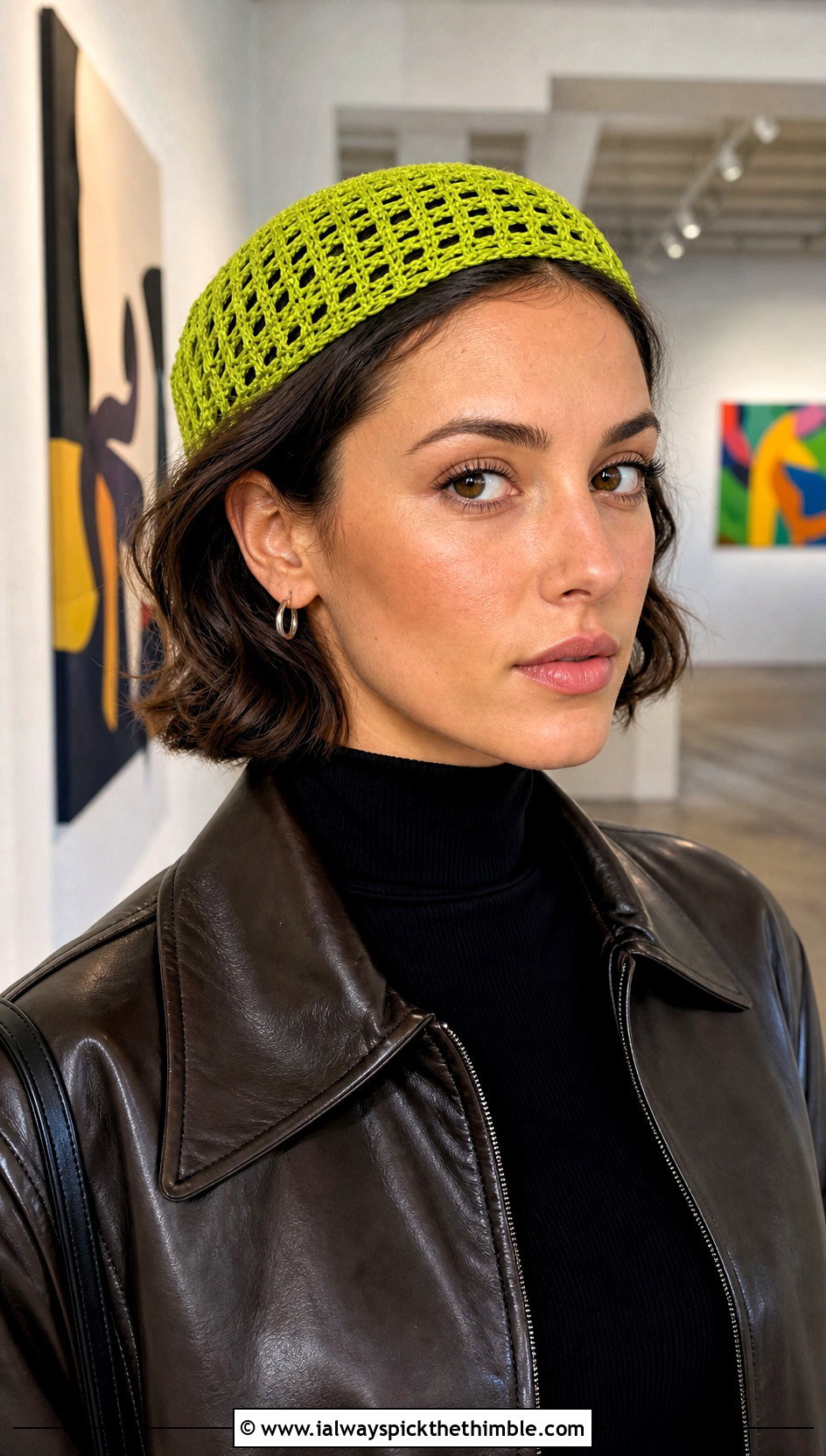 Crochet Skull Cap With Leather Jacket - 25 crochet clothing and accessories ideas