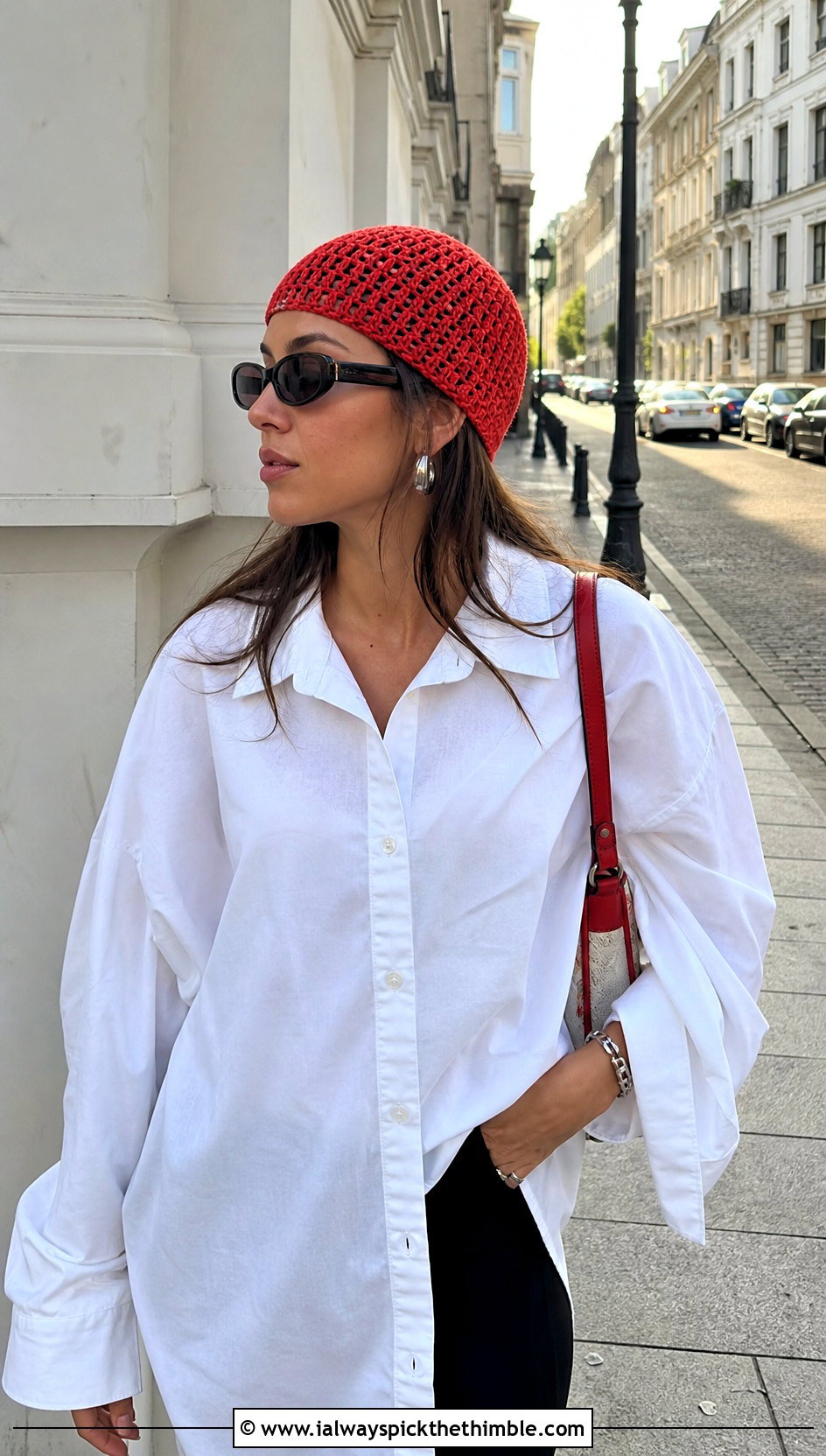 Crochet Skullcap Beanie With Button Down Shirt And Capris - 25 crochet beanies outfit ideas