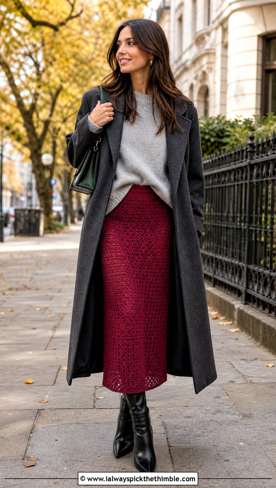 Crochet Slip Skirt With Oversized Sweater - 20 Boho Crochet Skirt outfit ideas