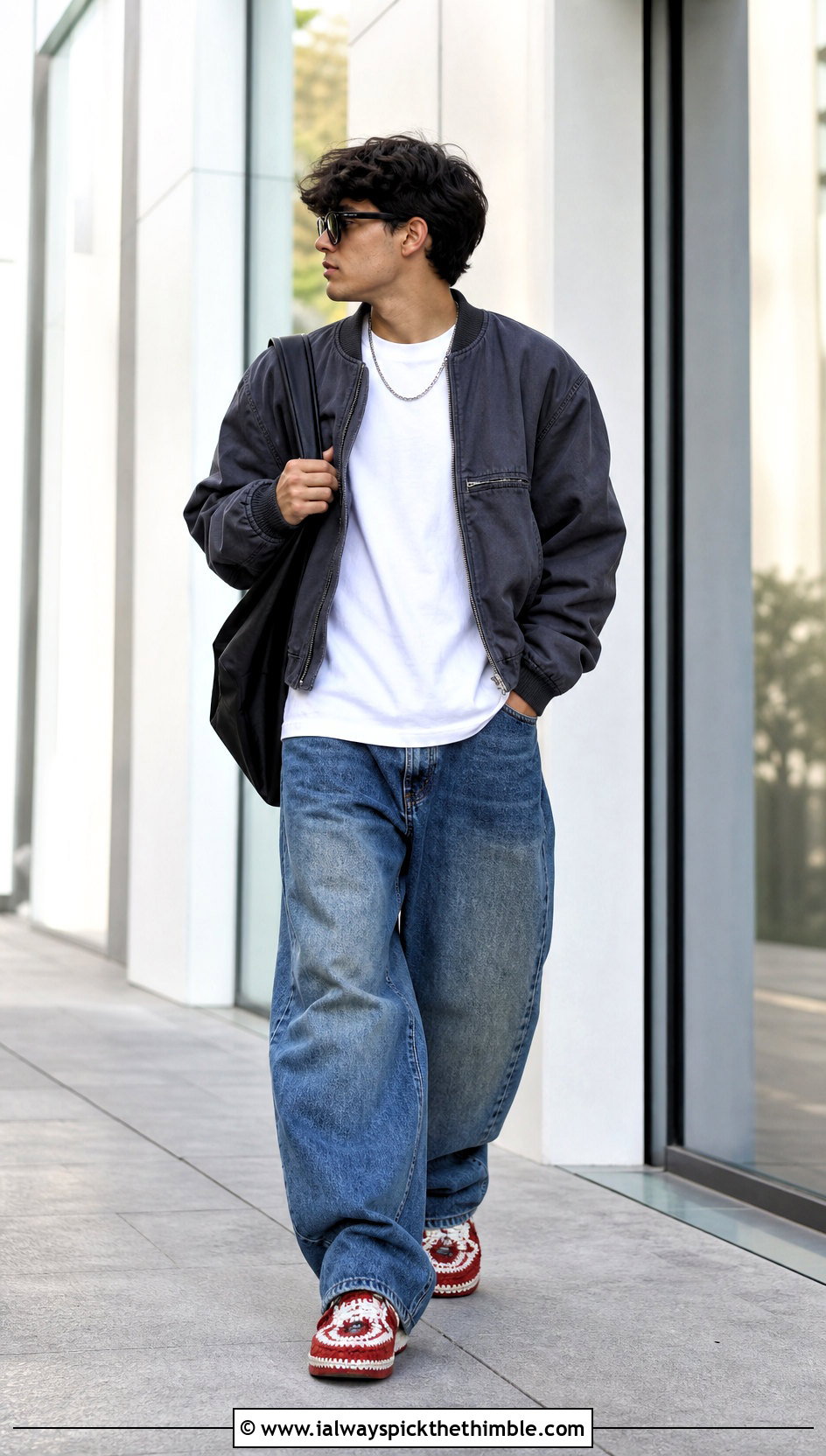 Crochet Sneakers With Baggy Jeans And T Shirt - 20 crochet shoes for men outfit ideas
