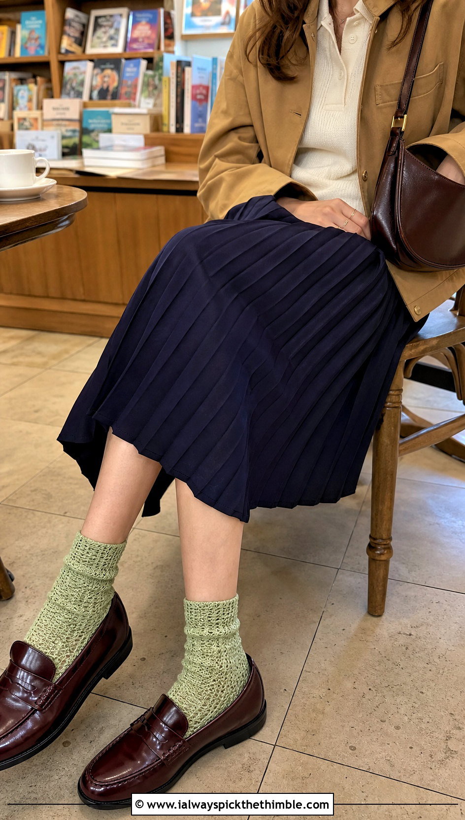 Crochet Socks With Loafers And Pleated Skirt Outfit - 25 crochet accessories outfit ideas