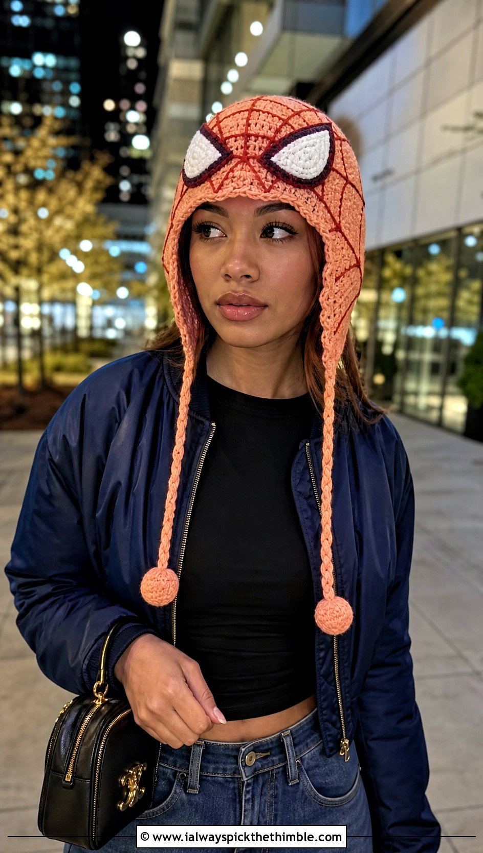 Crochet Spiderman Hood Hat With Bomber Jacket - 25 crochet spiderman hat outfit ideas