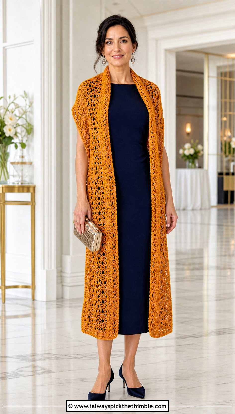 Crochet Stole In Worsted Weight Yarn With Column Dress - 20 Crochet Shawl Worsted Weight Yarn outfit ideas
