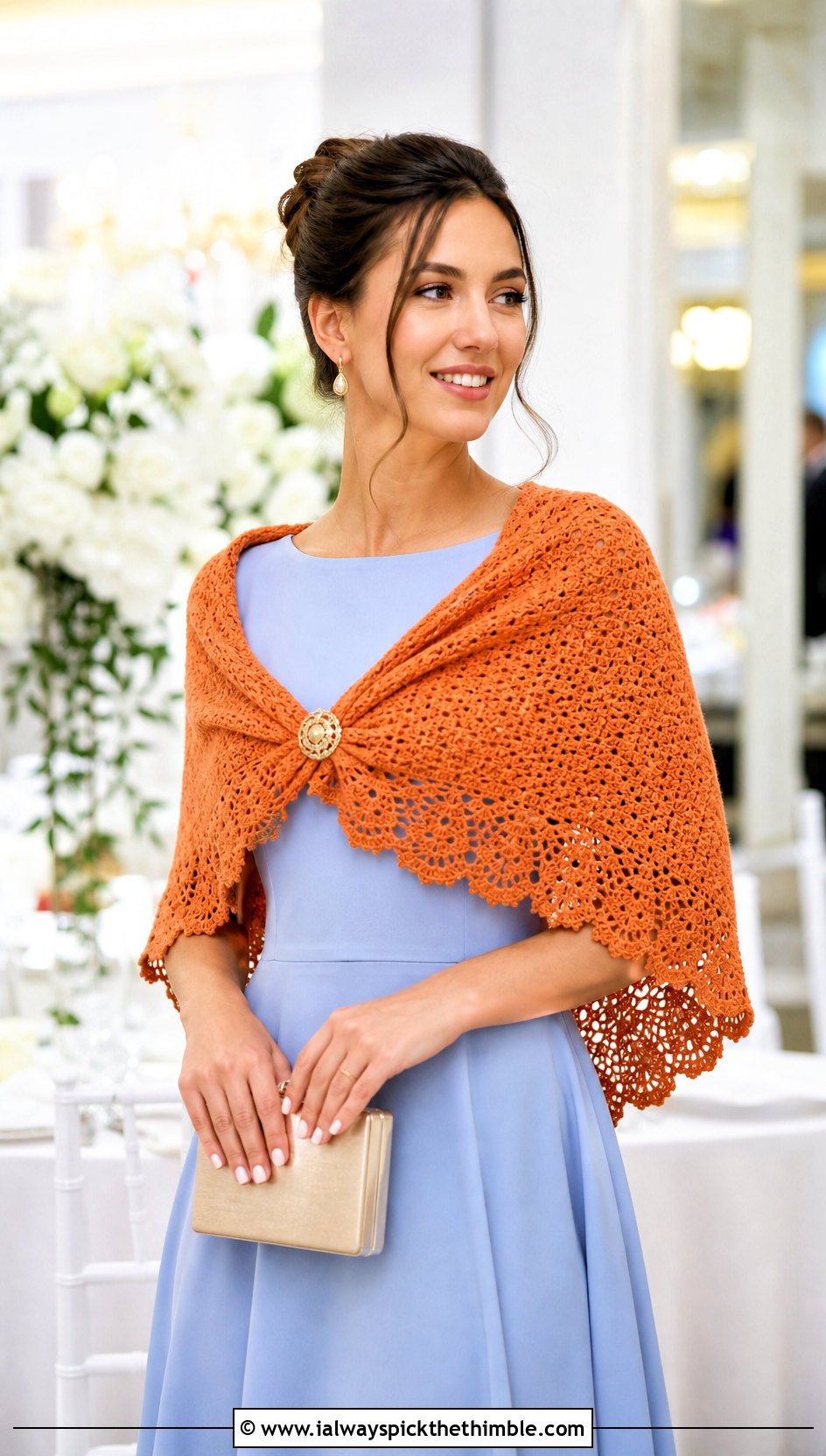Crochet Stole Wrap With Midi Dress - 15 Crochet Wraps outfit ideas