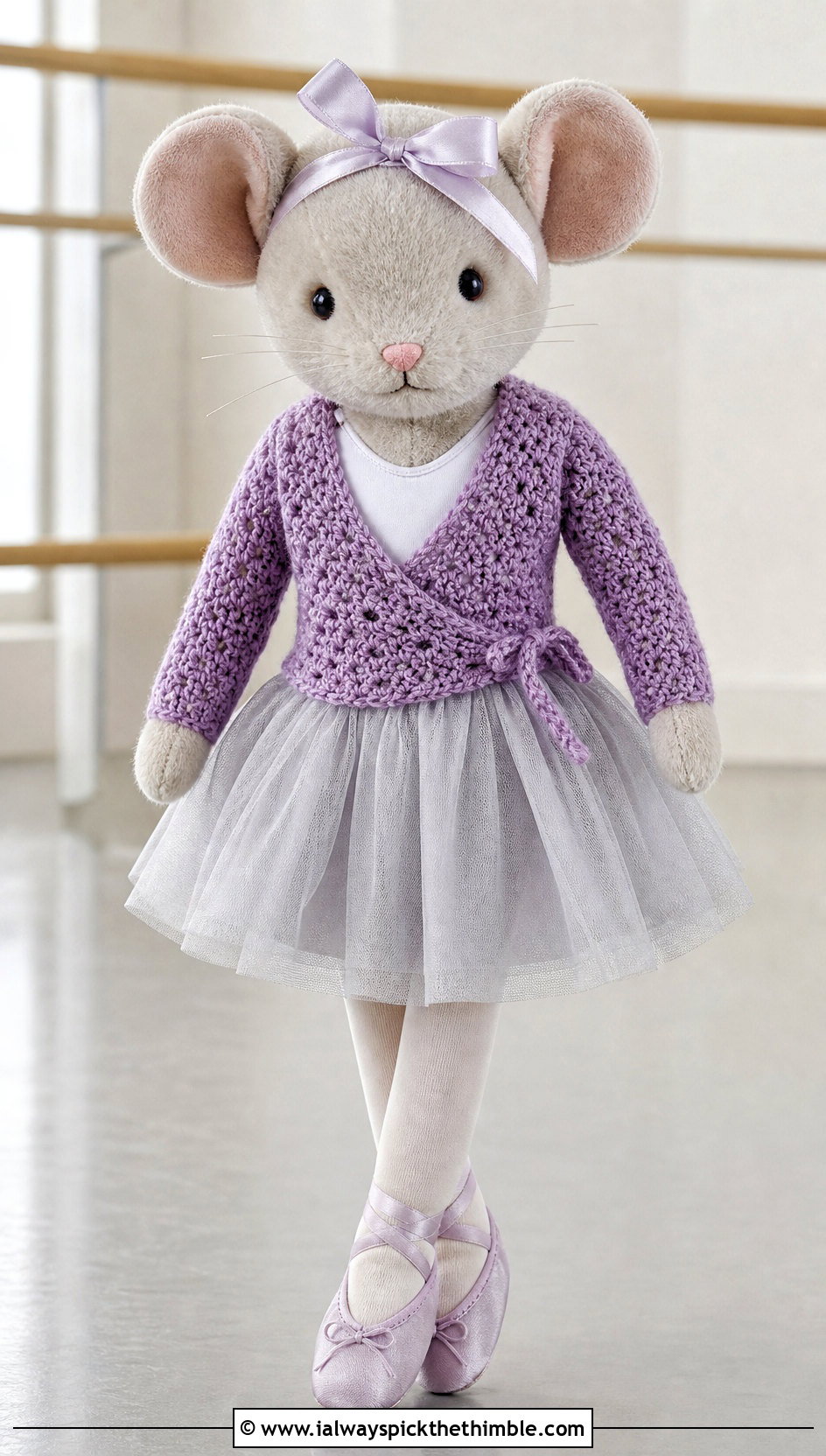 Crochet Stuffie Ballet Wrap Cardigan With Tulle Skirt - 20 Crochet Stuffie Clothes and outfit ideas