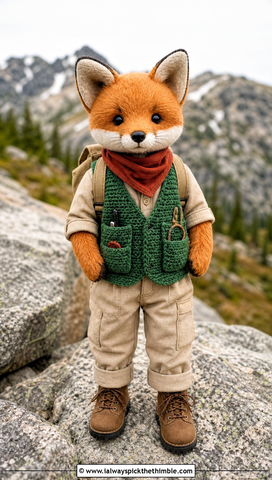 Crochet Stuffie Utility Vest With Canvas Jumpsuit - 20 Crochet Stuffie Clothes and outfit ideas