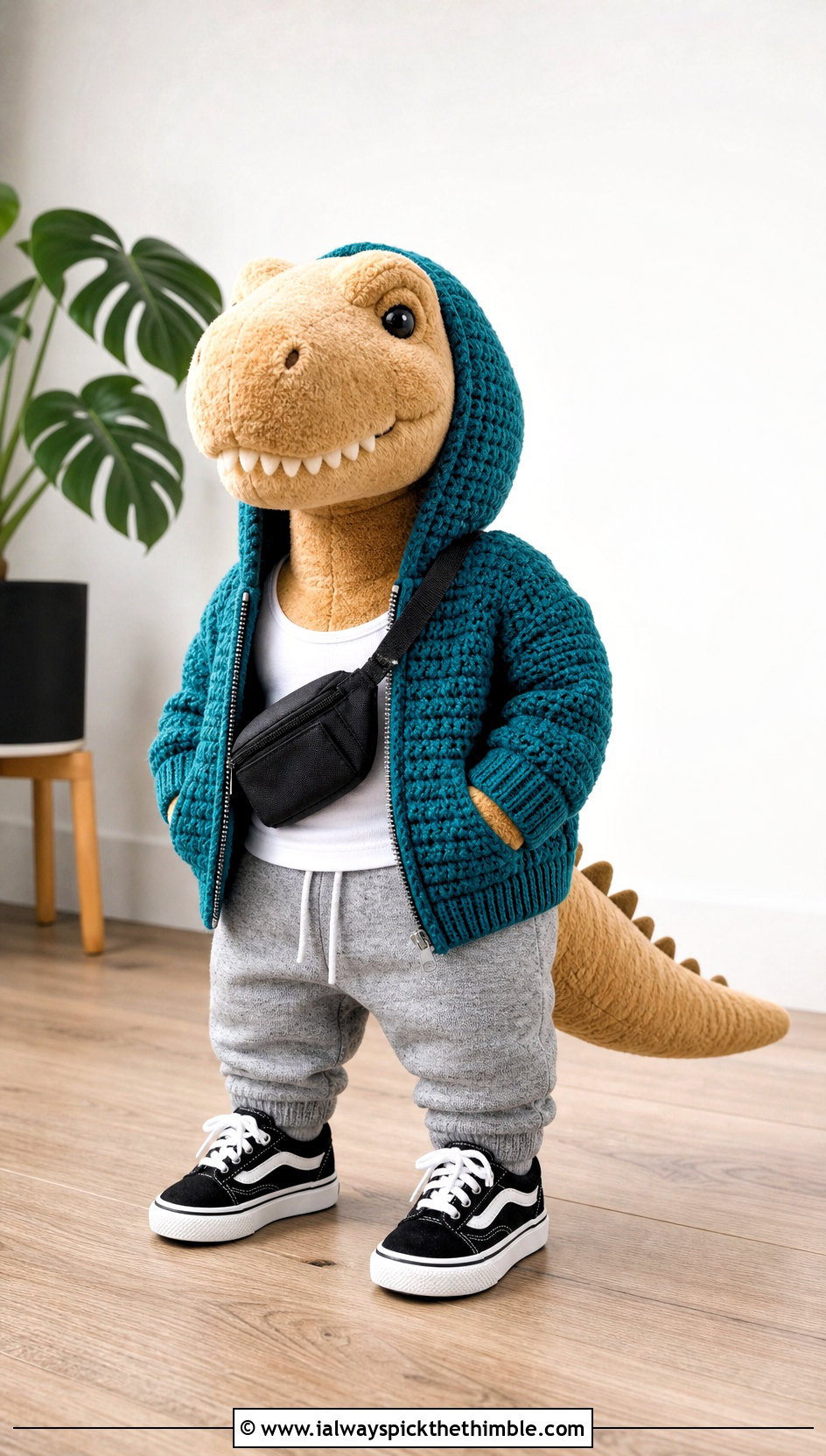 Crochet Stuffie Zip Hoodie With Joggers - 20 Crochet Stuffie Clothes and outfit ideas