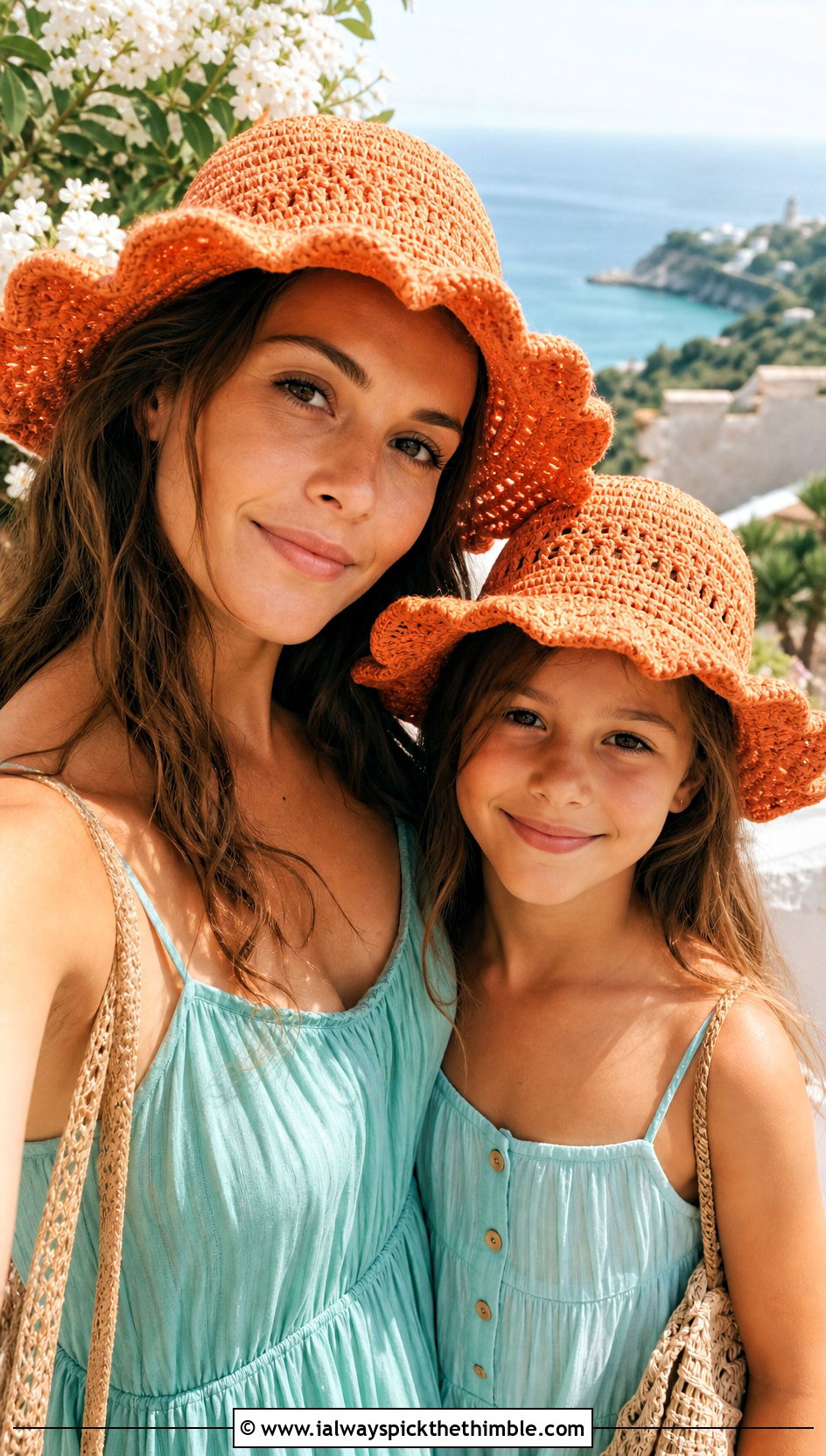 Crochet Sun Hat With Maxi Dresses - 20 Mommy And Me Crochet Hats outfit ideas