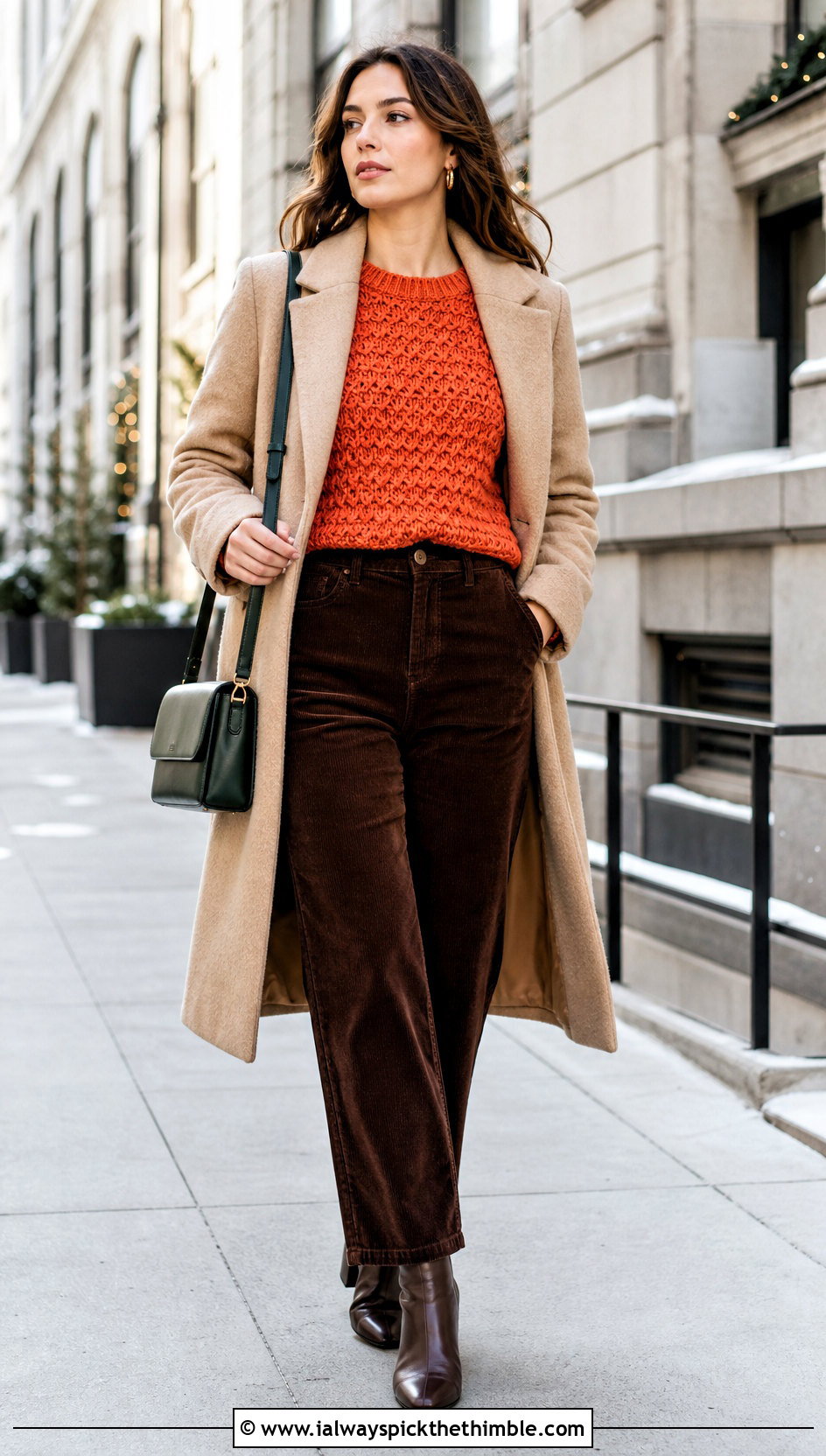 Crochet Sweater Top With Corduroy Trousers - 25 styling crochet tops outfit ideas