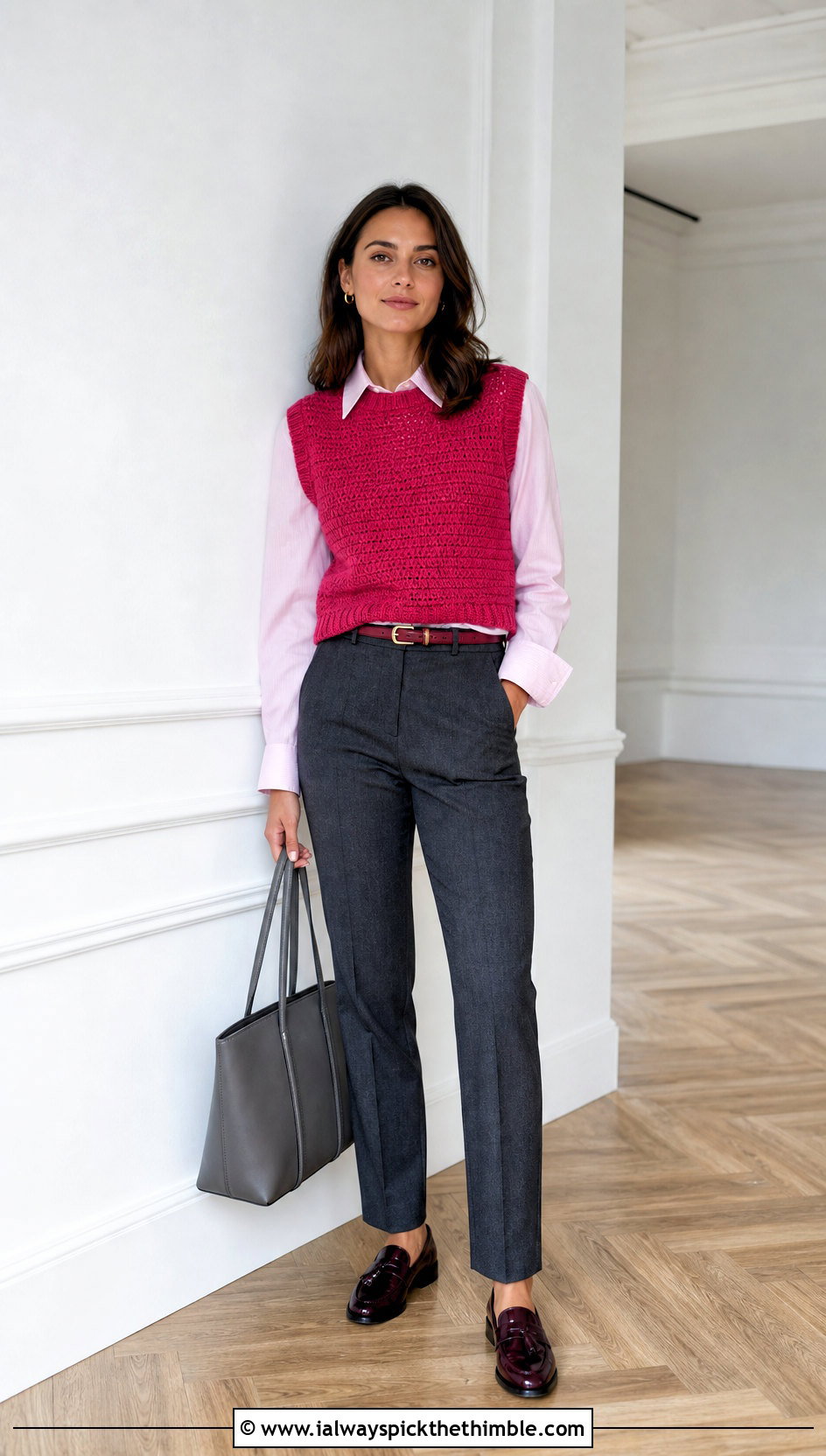 Crochet Sweater Vest With Button Down Shirt - 20 Crochet For Sweaters For Women outfit ideas