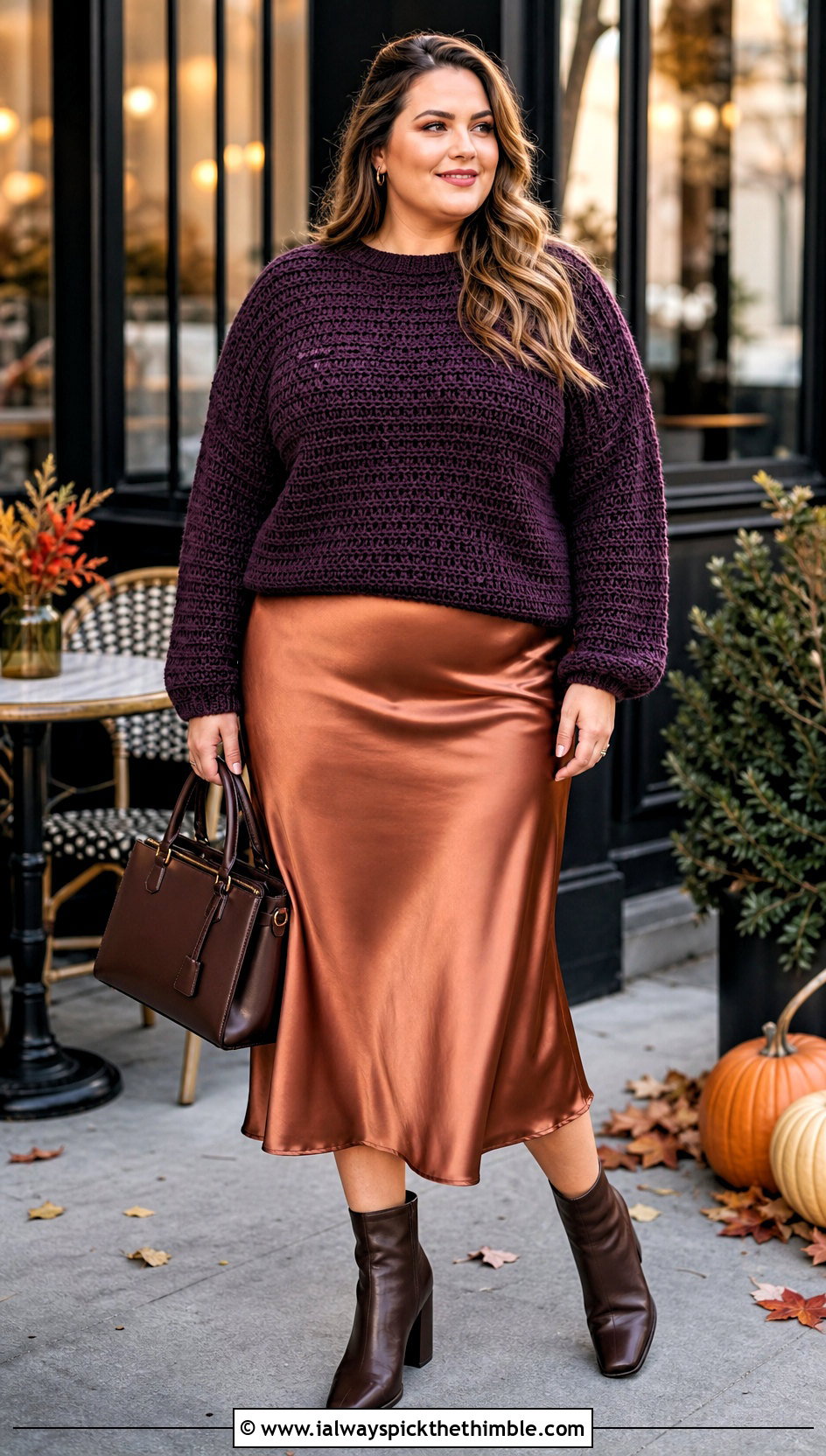 Crochet Sweater With Slip Skirt And Ankle Boots - 15 Plus Size Crochet Clothes and outfit ideas
