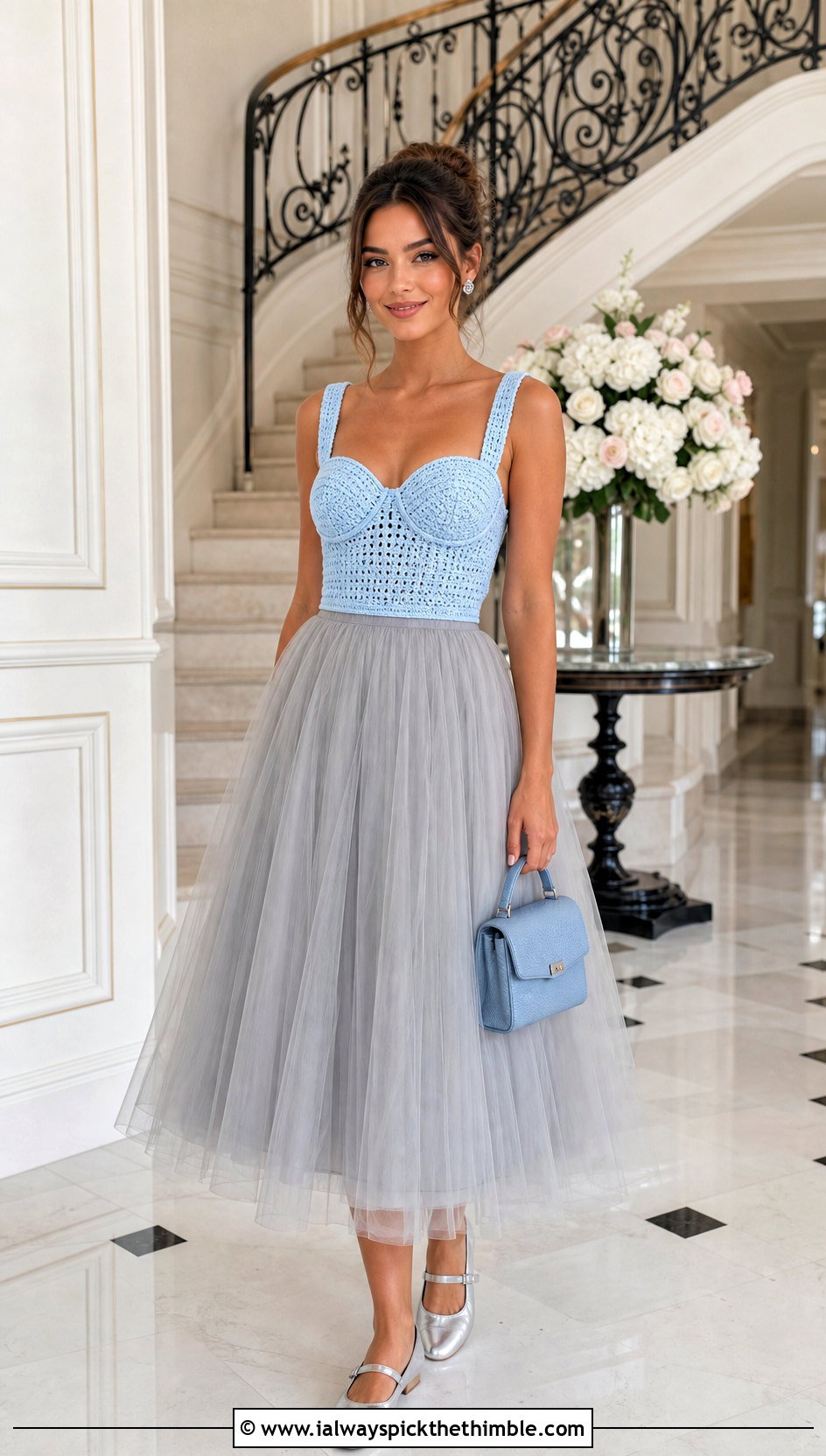 Crochet Sweetheart Barbie Top With Tulle Skirt - 20 crochet barbie top outfit ideas