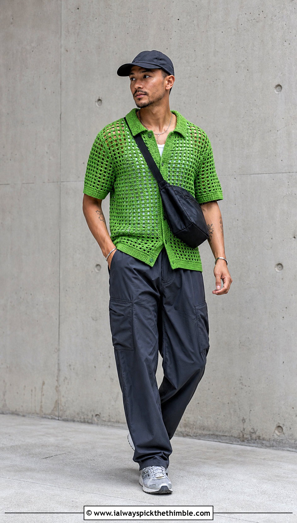 Crochet T Shirt With Cargo Pants - 25 crochet shirt men outfit ideas