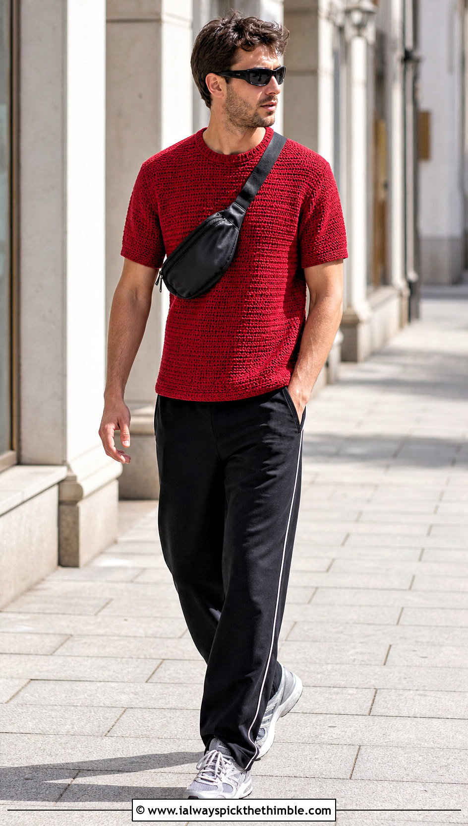 Crochet T Shirt With Track Pants - 25 crochet man shirt outfit ideas