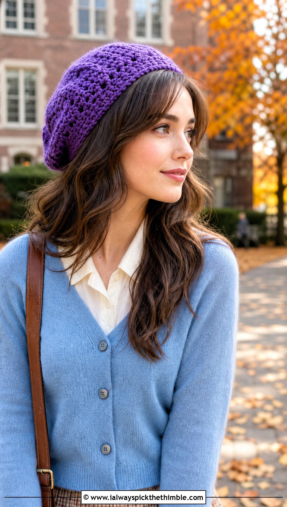 Crochet Tam Cap With Cardigan And Pleated Skirt - 20 1930s crochet hat outfit ideas