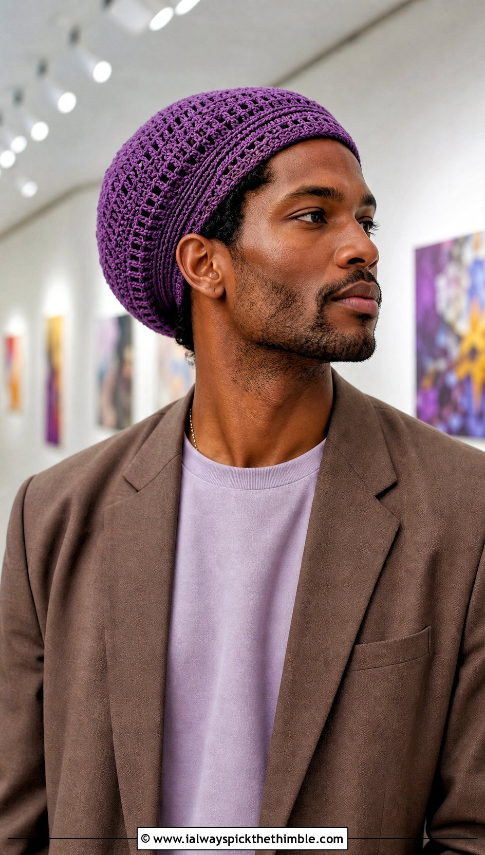 Crochet Tam Cap With Relaxed Tailoring - 25 crochet cap for men outfit ideas