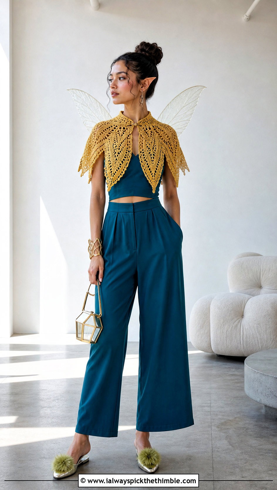 Crochet Tinkerbell Capelet And Jumpsuit Costume - 20 crochet tinkerbell costume outfit ideas