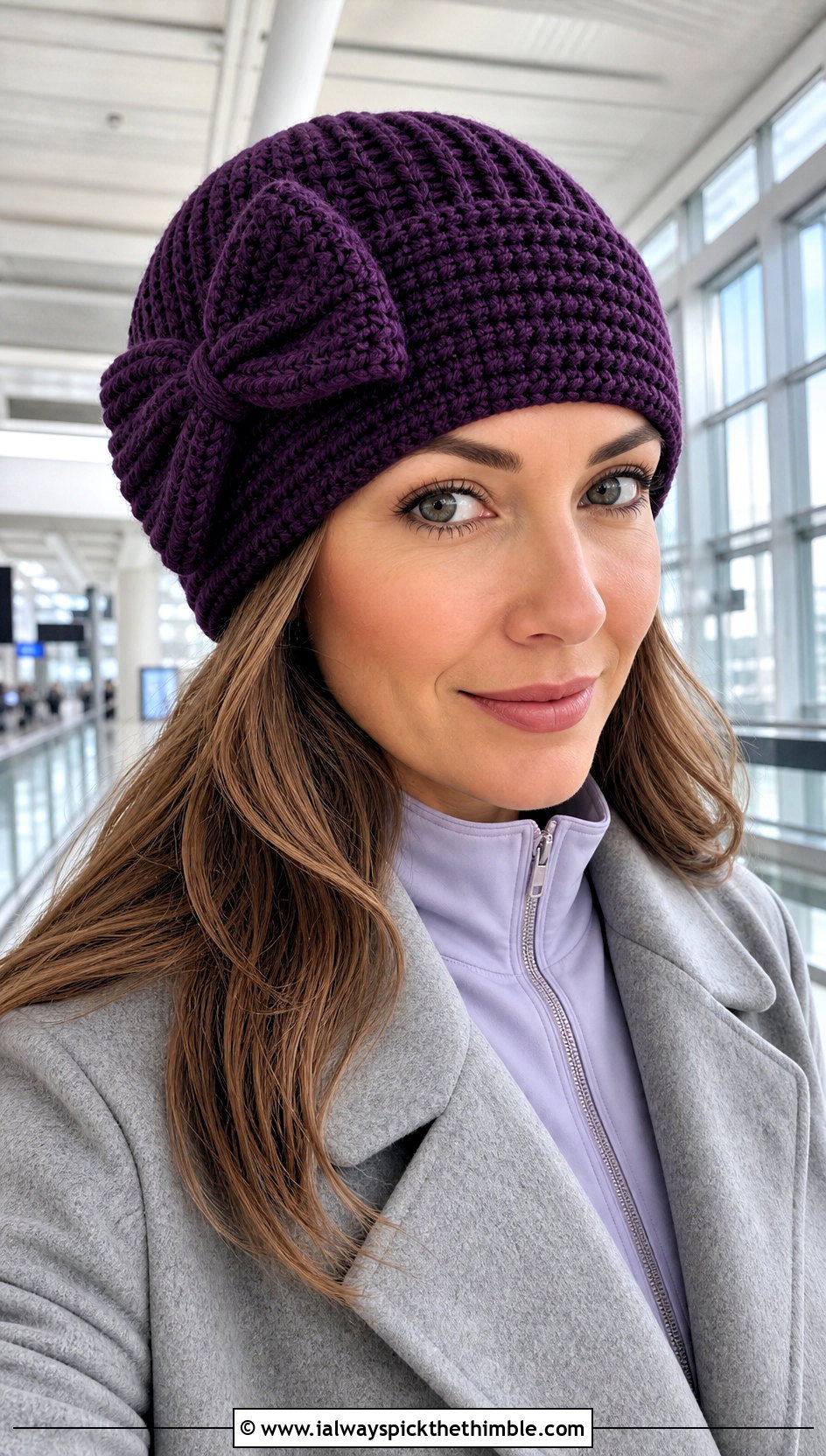 Crochet Toque With Bow And Athleisure Set - 20 Crochet Hat With Bow outfit ideas