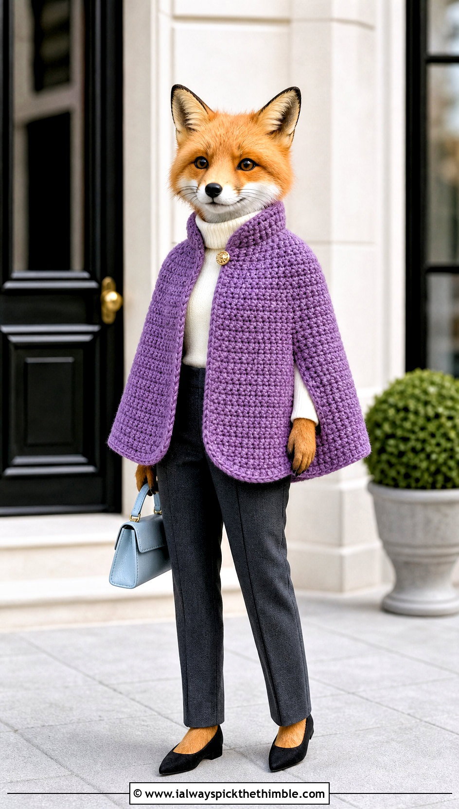 Crochet Toy Cape And Tailored Trousers Outfit - 20 Crochet Toy Clothes and outfit ideas