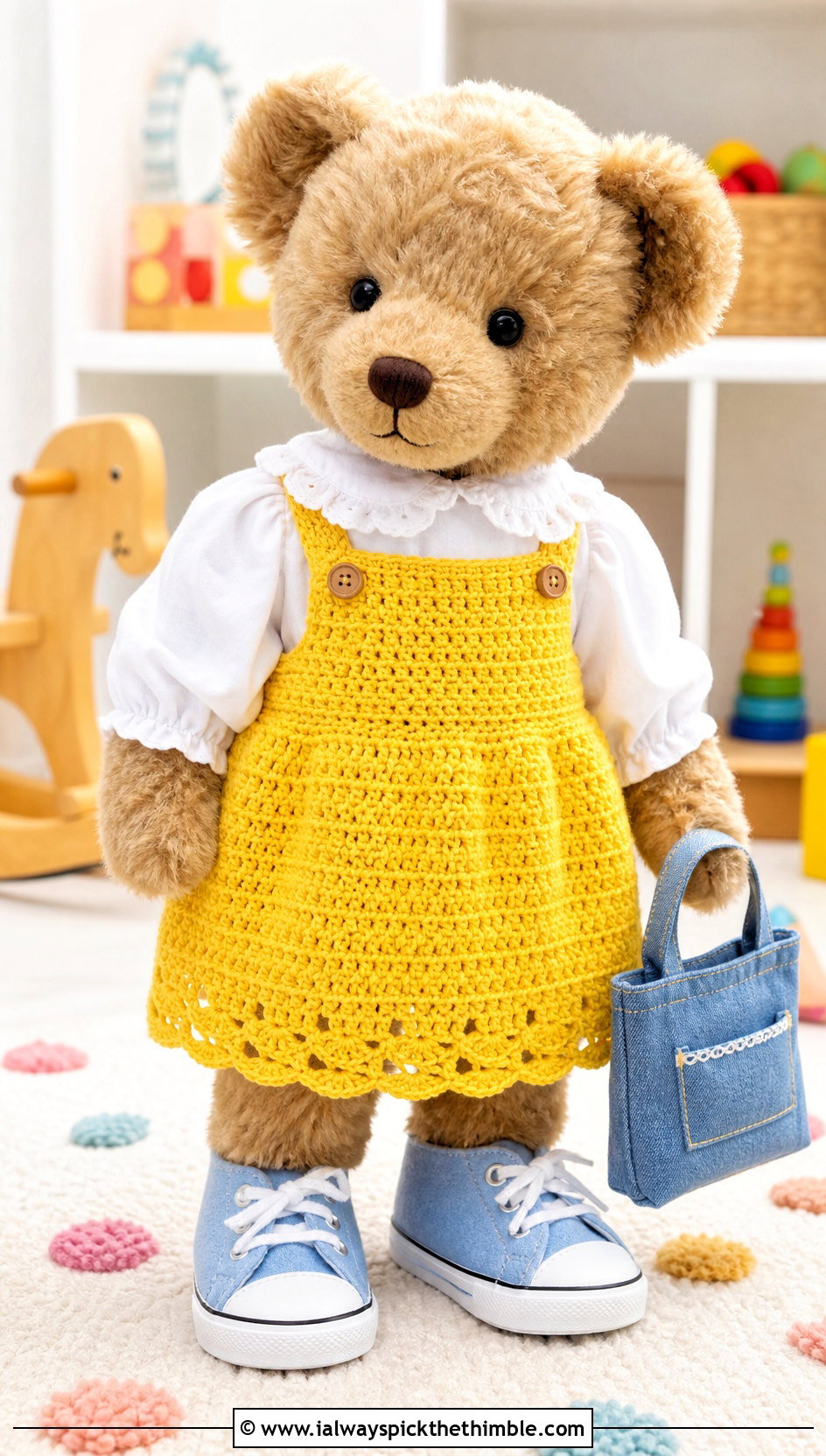 Crochet Toy Pinafore Dress Outfit - 20 Crochet Toy Clothes and outfit ideas