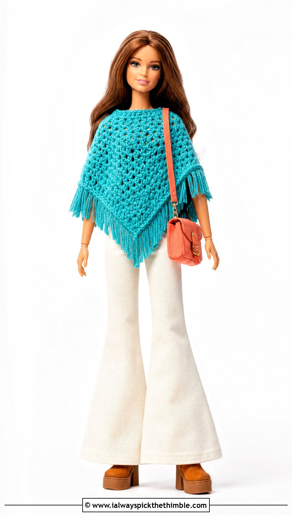 Crochet Toy Poncho And Flared Pants Outfit - 20 Crochet Toy Clothes and outfit ideas