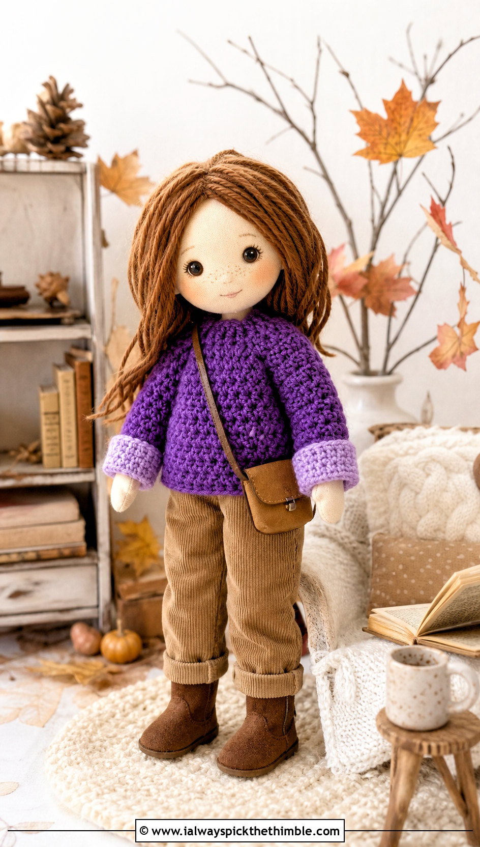 Crochet Toy Raglan Sweater And Corduroy Pants Outfit - 20 Crochet Toy Clothes and outfit ideas