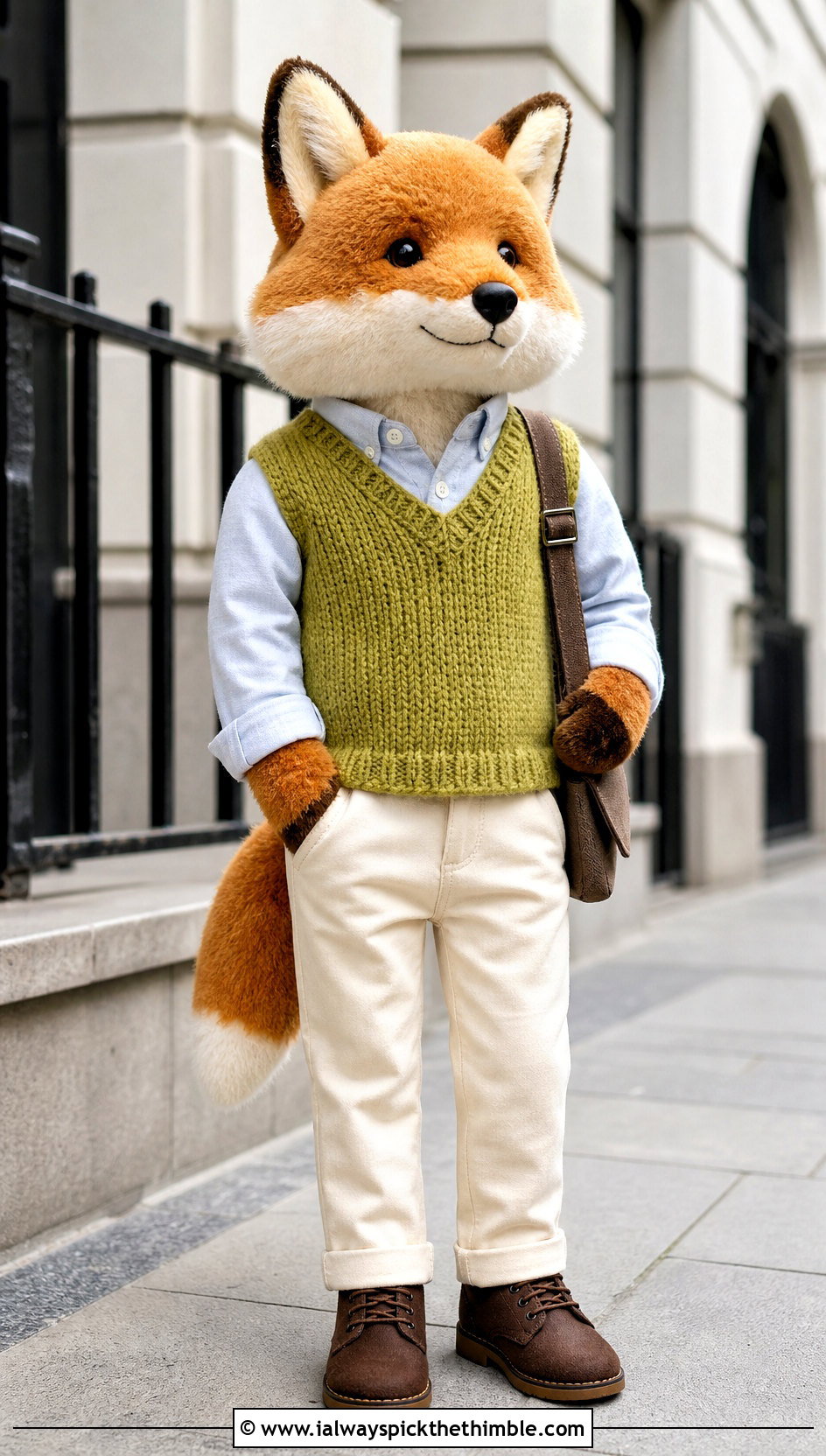 Crochet Toy Sweater Vest With Button Down Shirt And Chinos - 20 Crochet Sweater For Toy outfit ideas