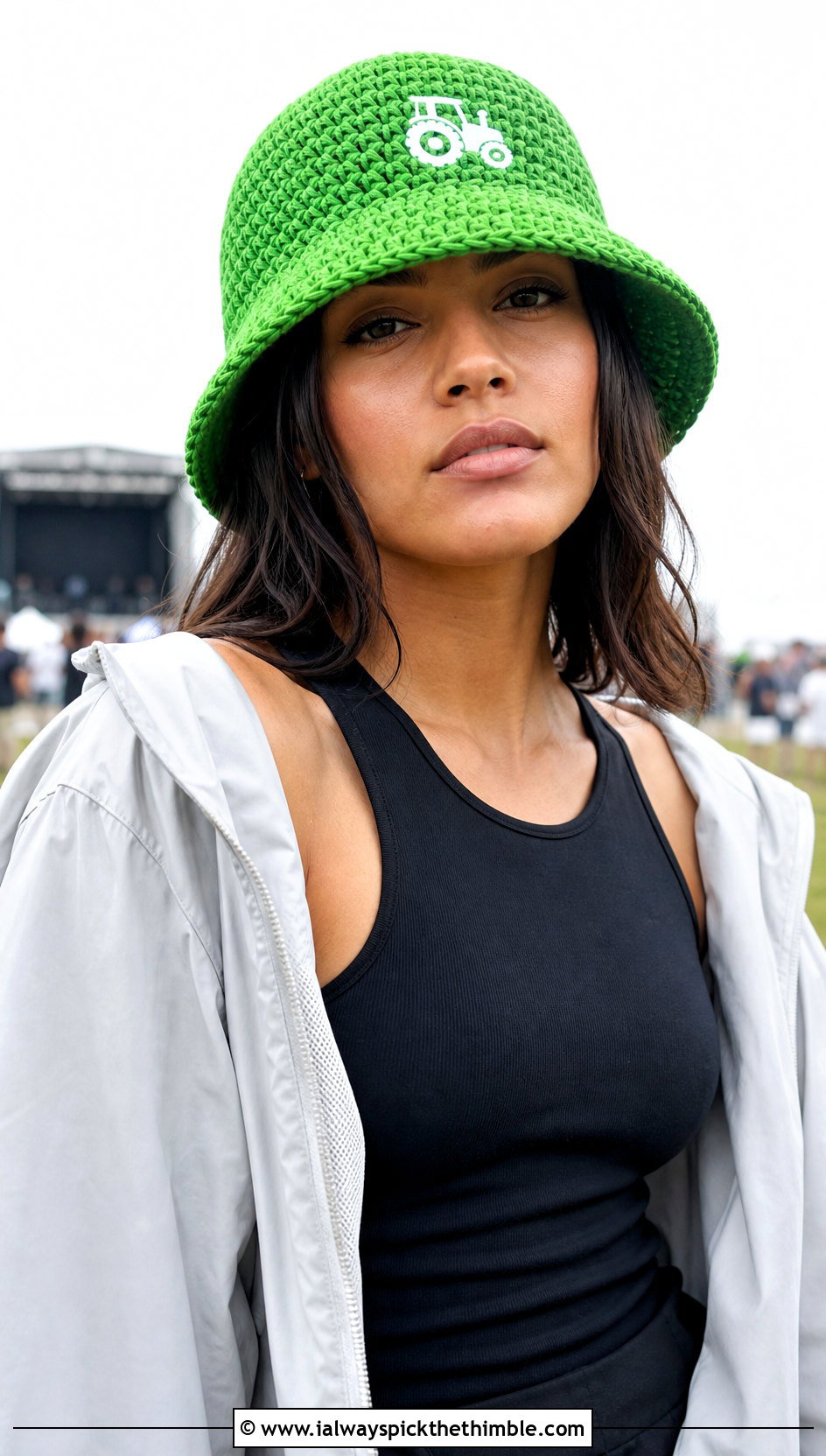 Crochet Tractor Bucket Hat With Cargo Pants - 20 Crochet Tractor Hat outfit ideas