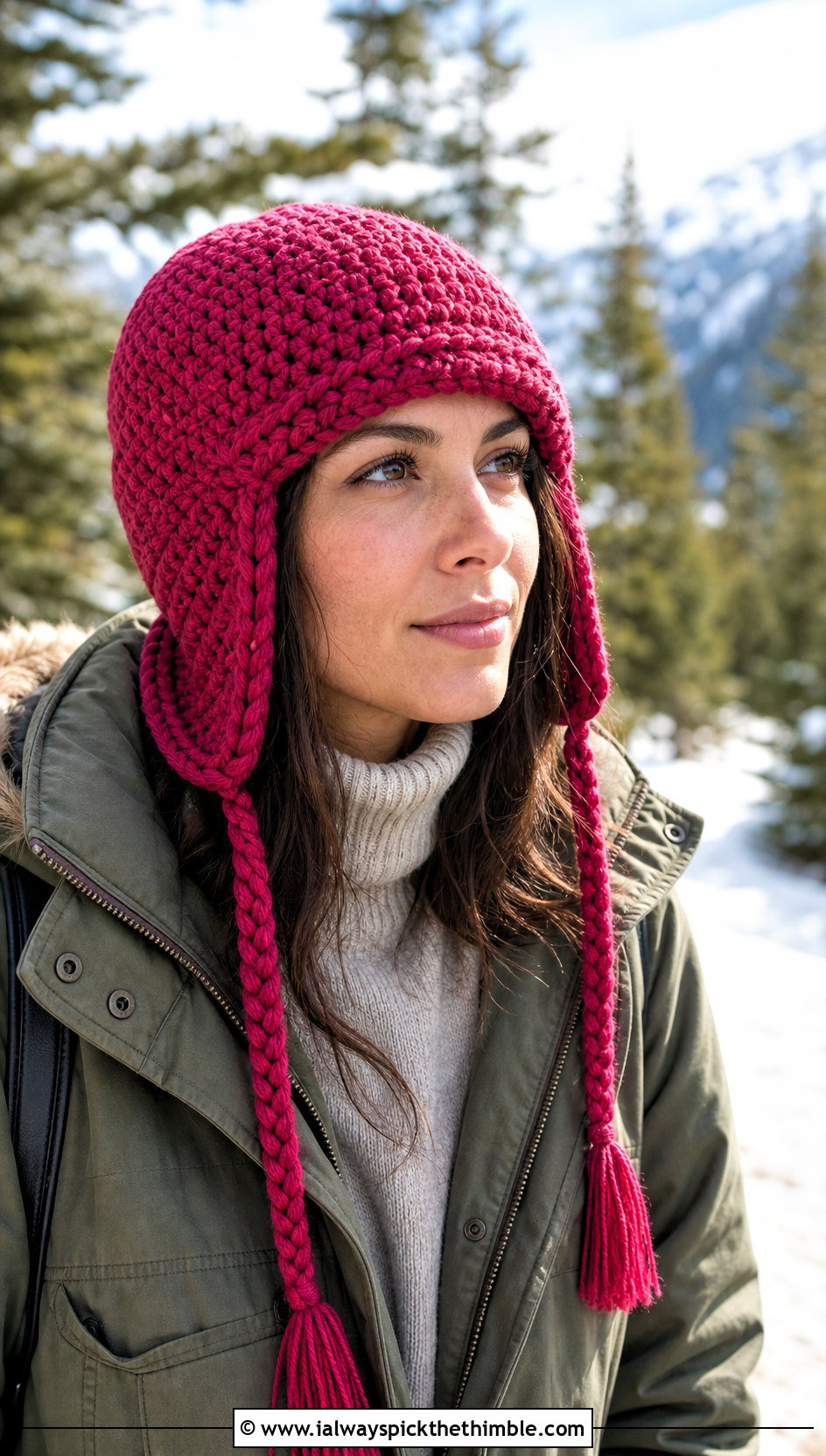 Crochet Trapper Hat With Utility Parka - 20 Quick Crochet Hats outfit ideas