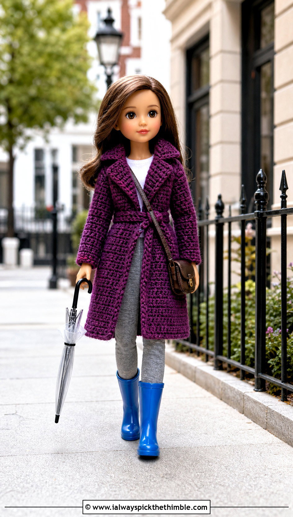 Crochet Trench Coat With Leggings And Boots - 15 Crochet 5 Inch Doll Clothes and outfit ideas