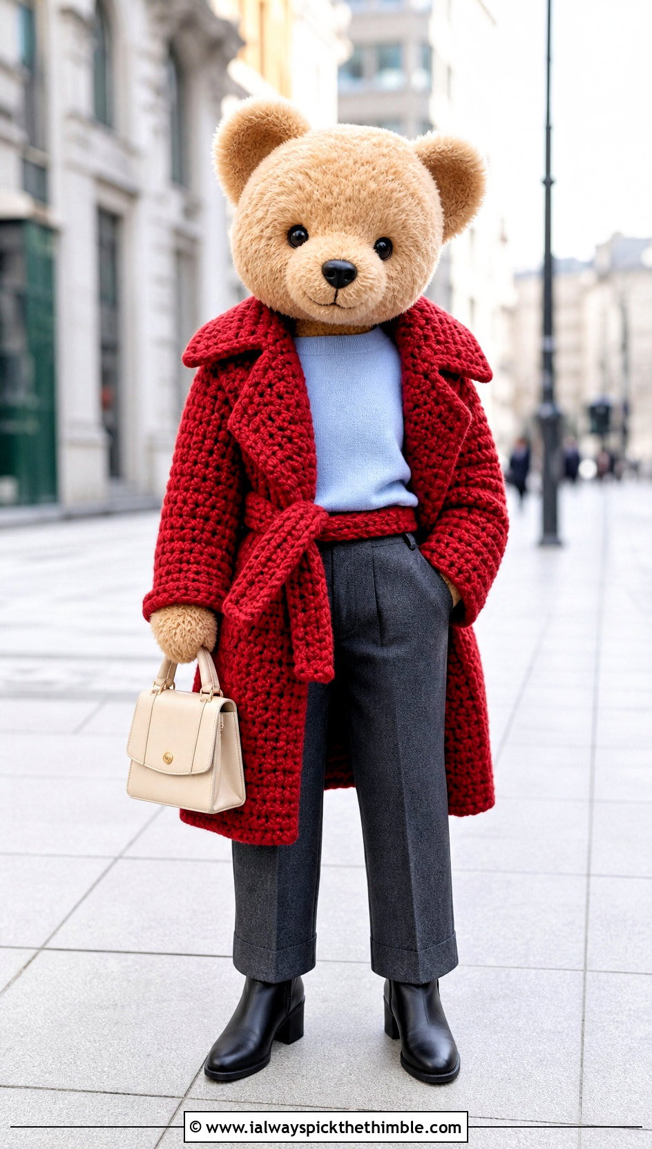 Crochet Trench Coat With Tailored Trousers - 25 crochet teddy clothes and outfit ideas