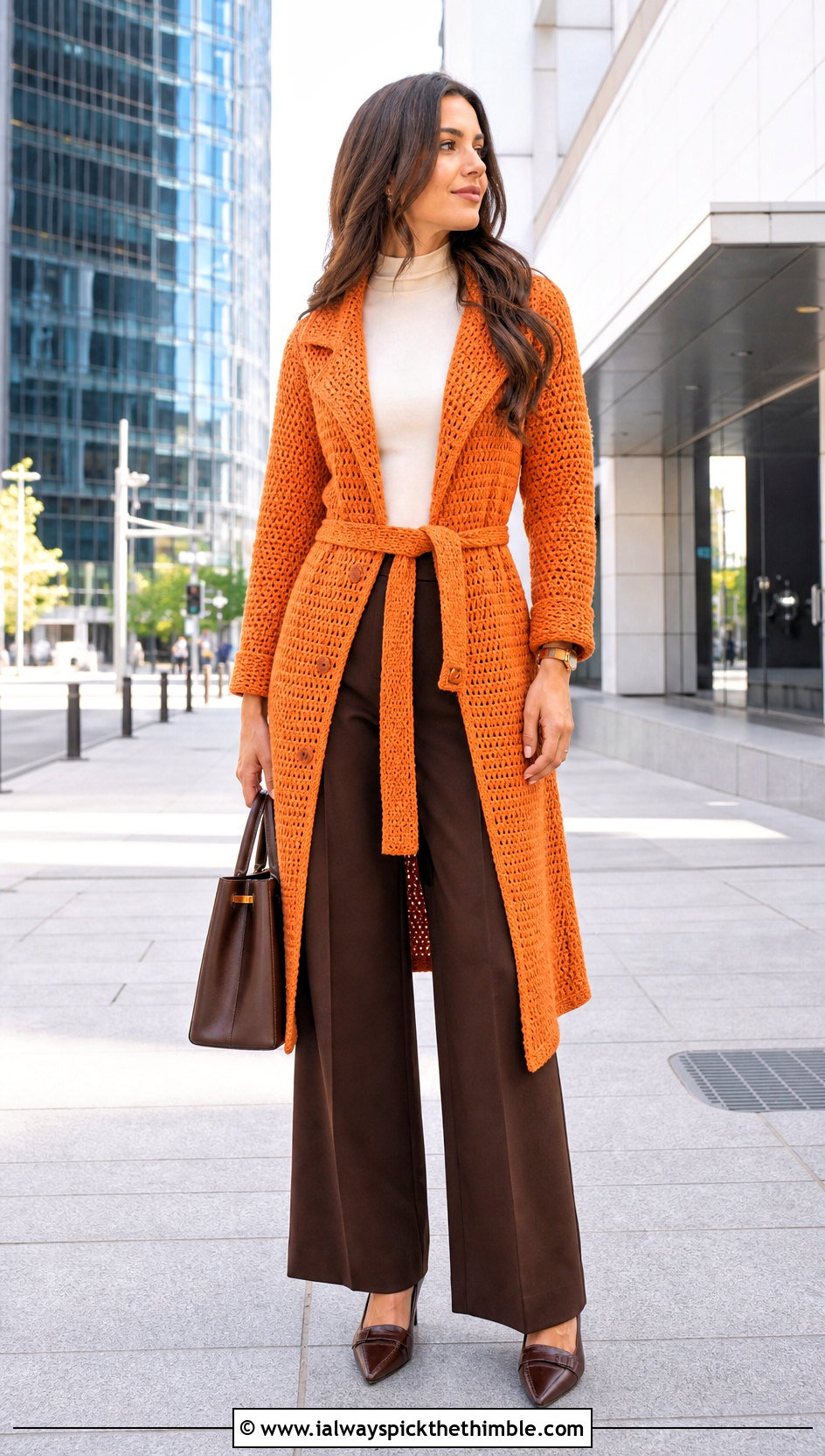 Crochet Trench Coat With Wide Leg Trousers - 15 crochet coat size m outfit ideas