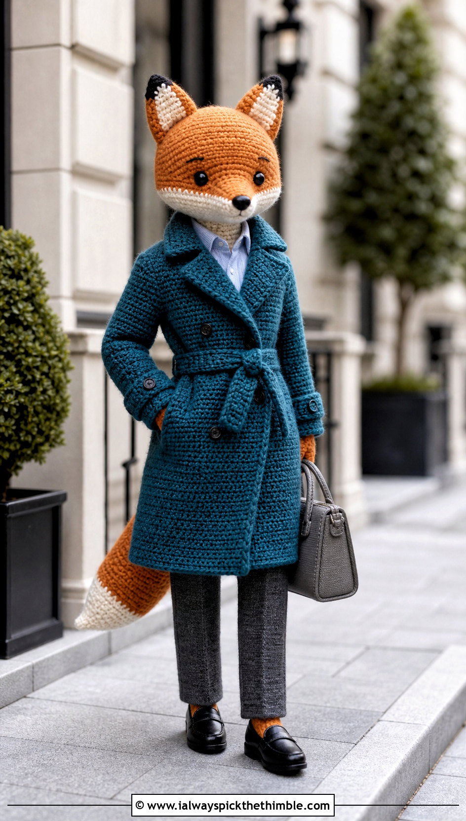 Crochet Trench Coat for Amigurumi - 15 Clothes For Amigurumi outfit ideas