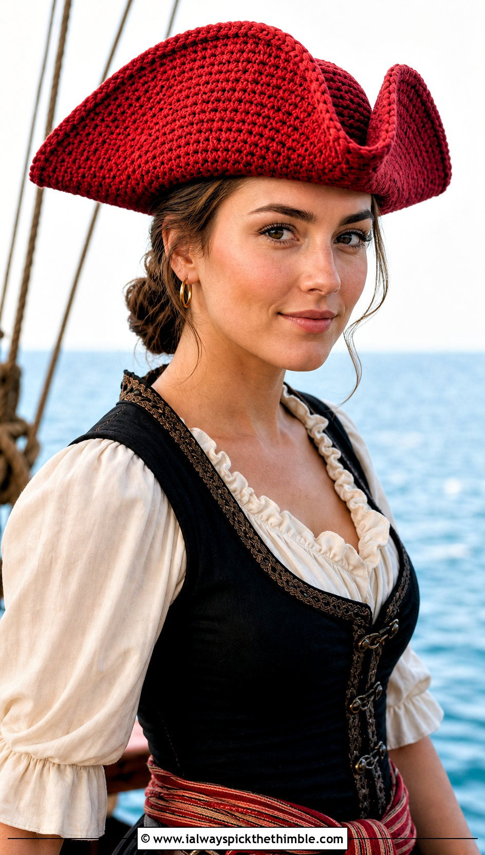 Crochet Tricorn Hat Pirate Costume With Vest Outfit - 20 crochet pirate costume outfit ideas
