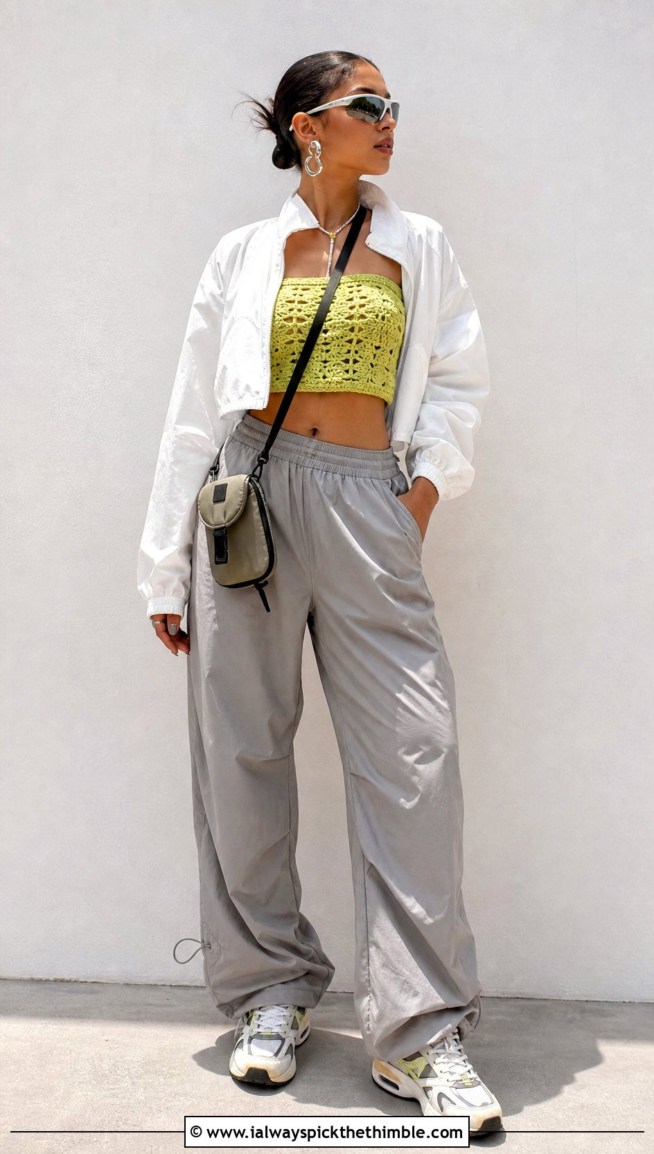 Crochet Tube Top Festival Outfit With Parachute Pants - 20 Crochet Festival Outfit ideas