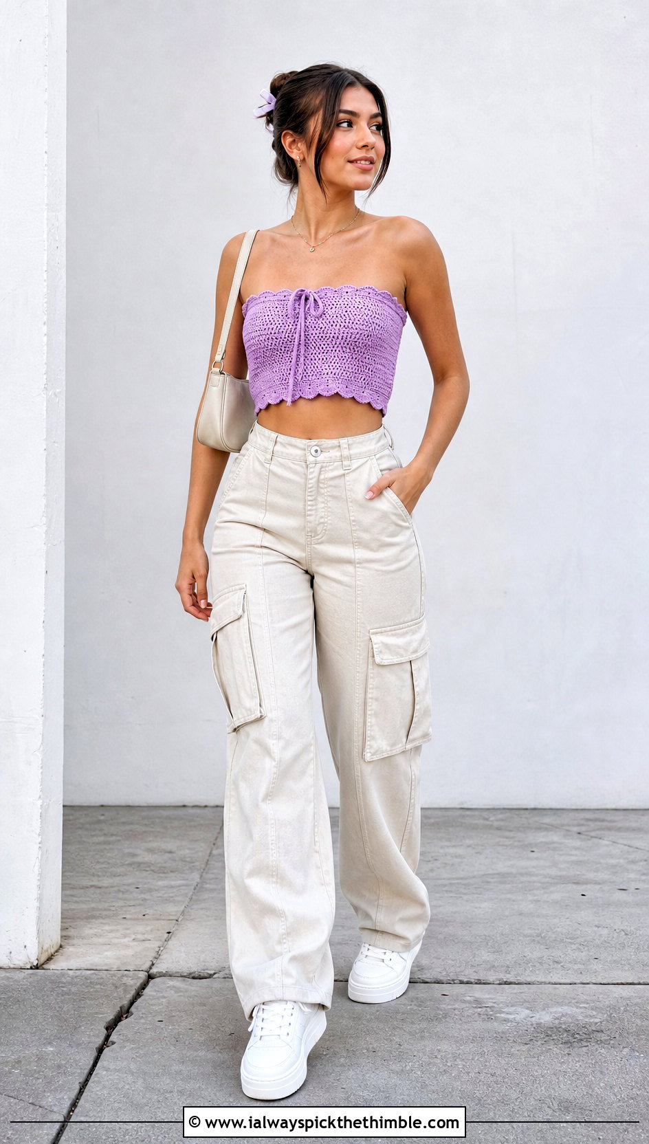 Crochet Tube Top With Cargo Pants - 20 coquette crochet clothes and outfit ideas