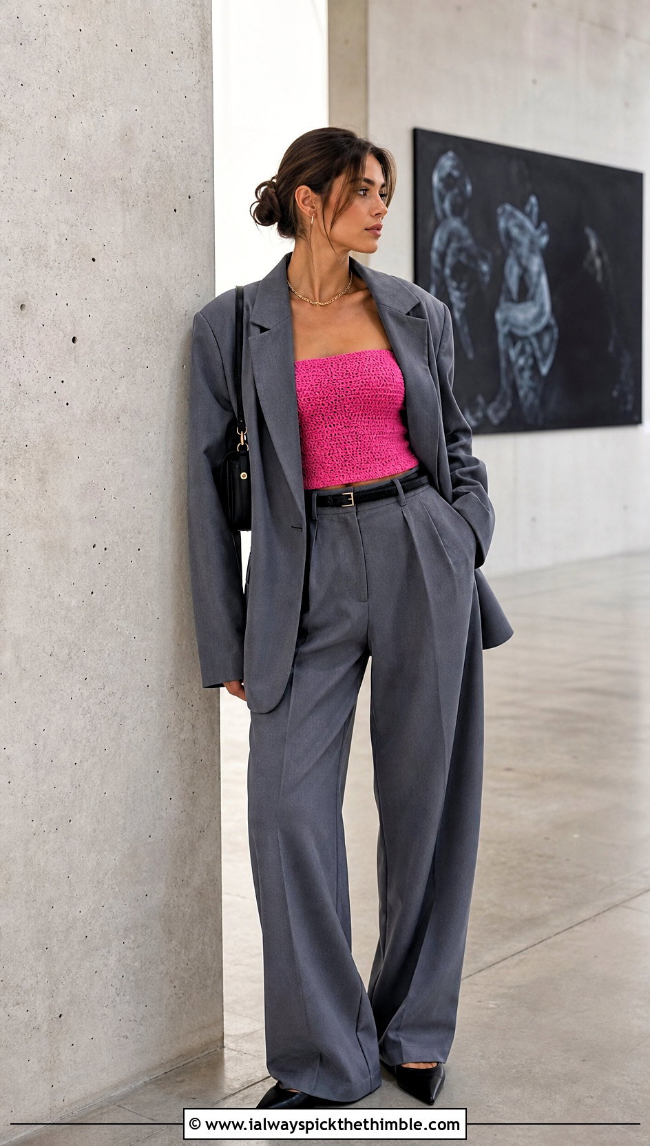 Crochet Tube Top With Oversized Blazer - 25 crochet simple top outfit ideas