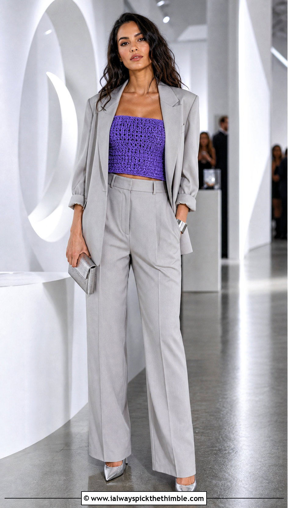 Crochet Tube Top With Relaxed Suit - 20 trendy crochet clothes and outfit ideas