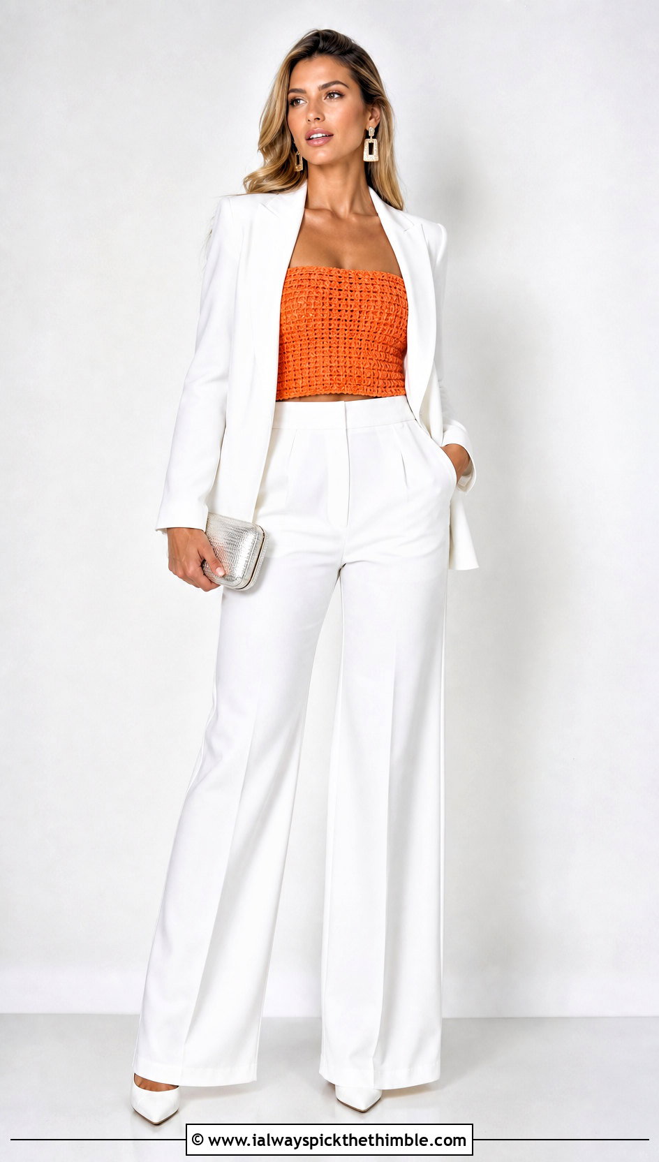Crochet Tube Top With White Pantsuit - 15 barbie inspired crochet top outfit ideas